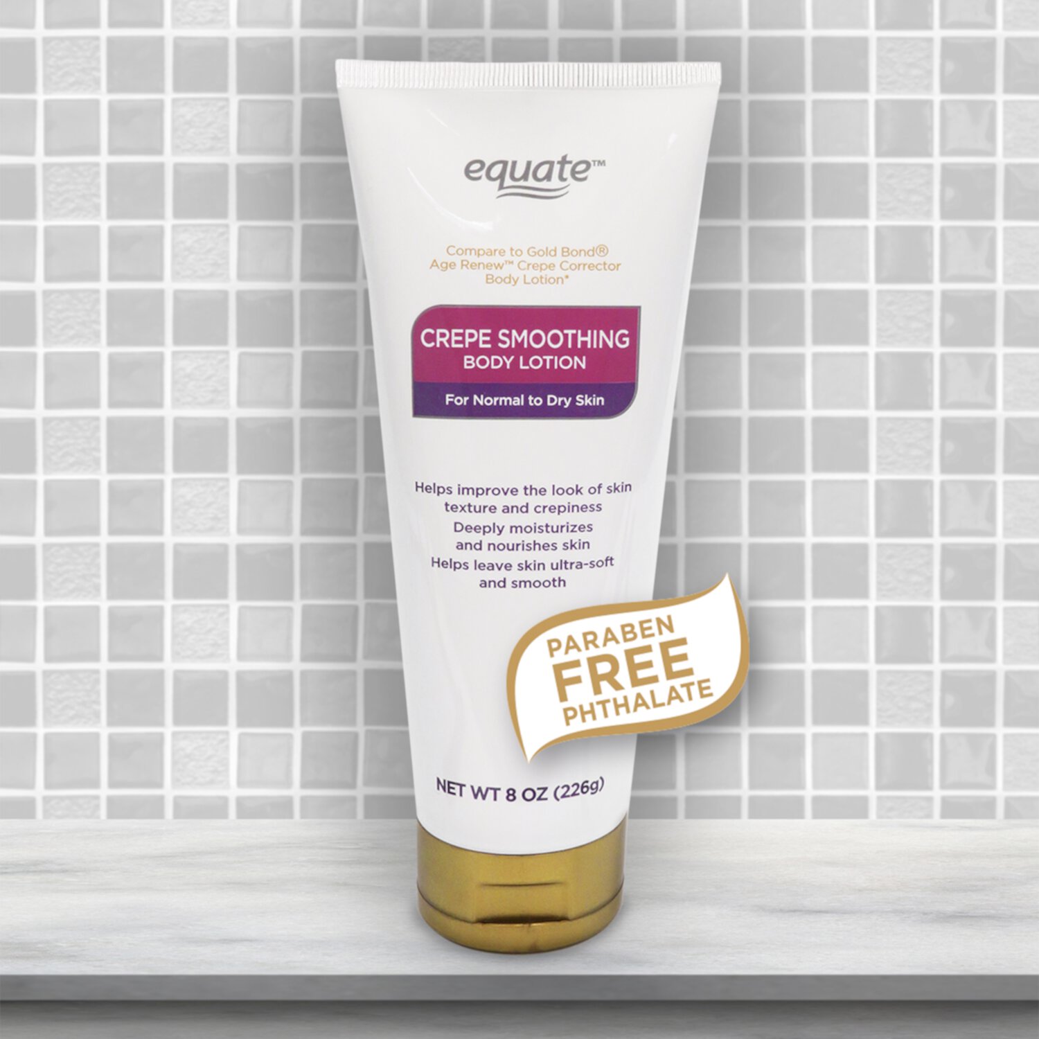 Equate Crepe Smoothing Body Lotion Therapy for Normal to Dry Skin Equate