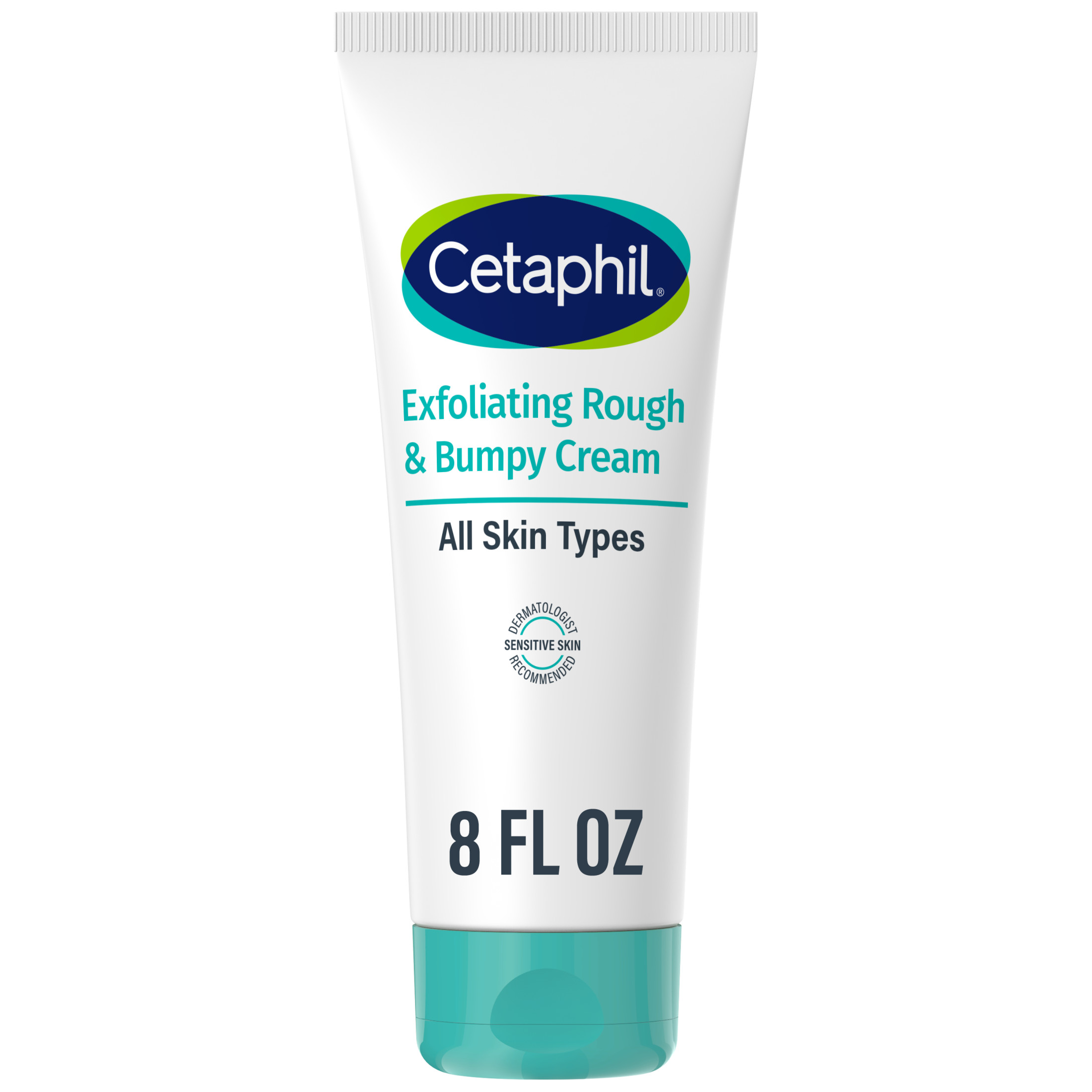 CETAPHIL Exfoliating Rough & Bumpy Cream, Lightweight Cream for All Skin Types, 8 oz Tube Cetaphil