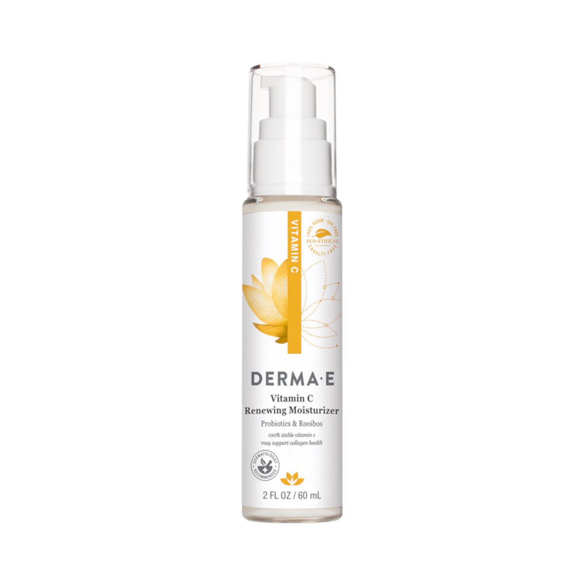 Derma E Vitamin C Brightening Moisturizer for Face with Roobios & Probiotics, Vegan Skin Care, 2 oz Derma E