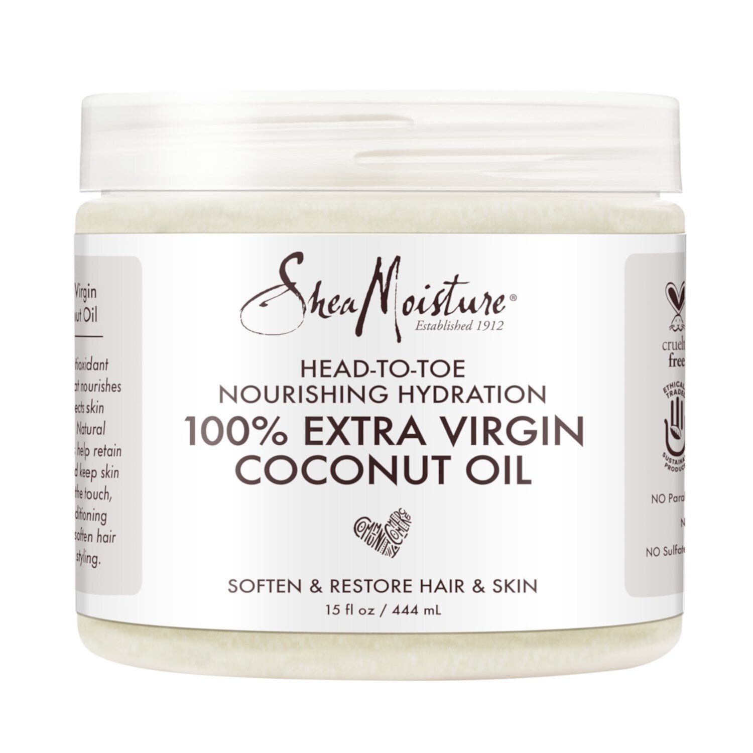 Shea Moisture Nourishing Hydration Extra Virgin Coconut Oil Hair and Skin Lotion, 15 oz SheaMoisture