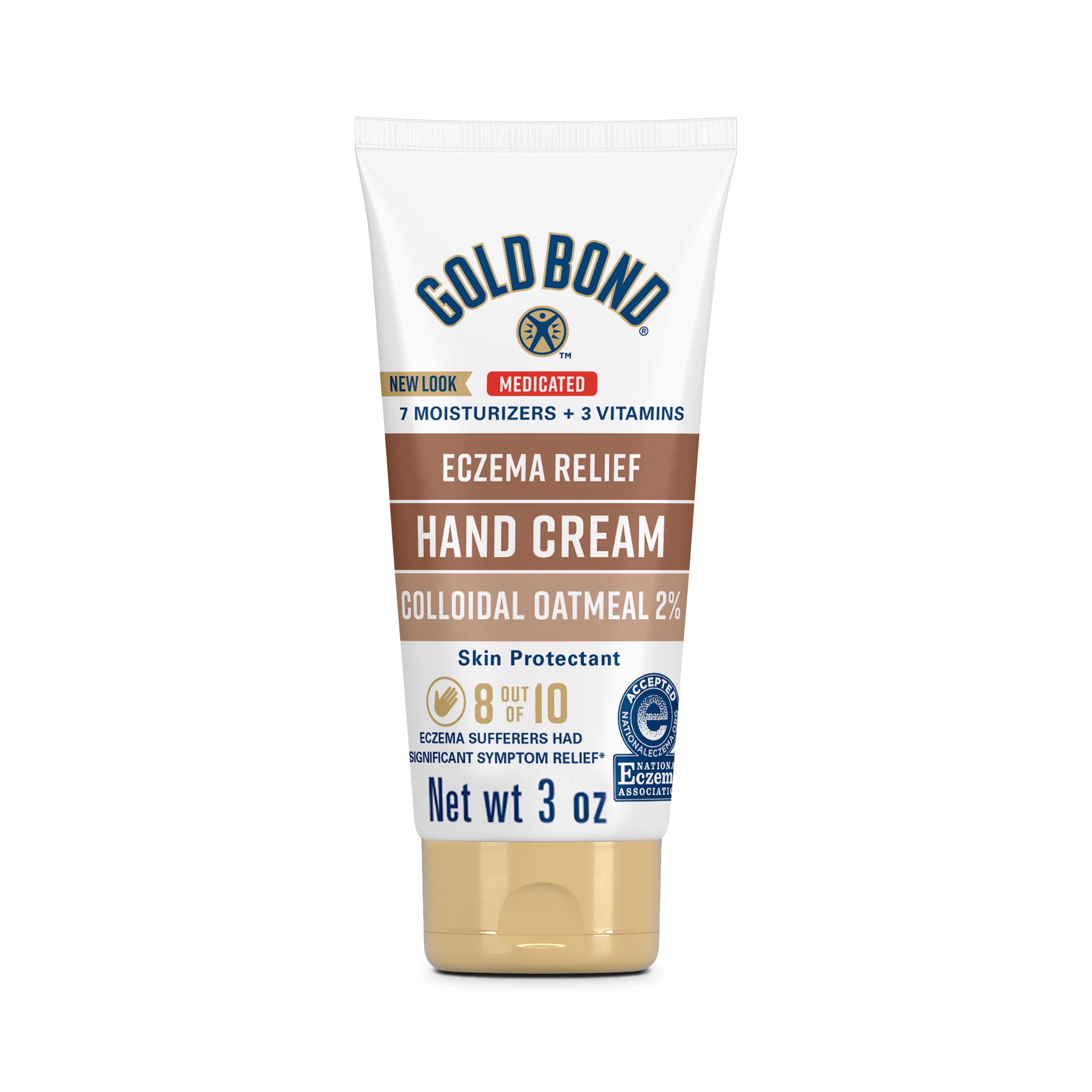 Gold Bond Medicated Eczema Relief Hand and Body Lotion & Cream for Extremely Dry Skin with 2% Colloidal Oatmeal, 3 oz, As Seen on TikTok Gold Bond