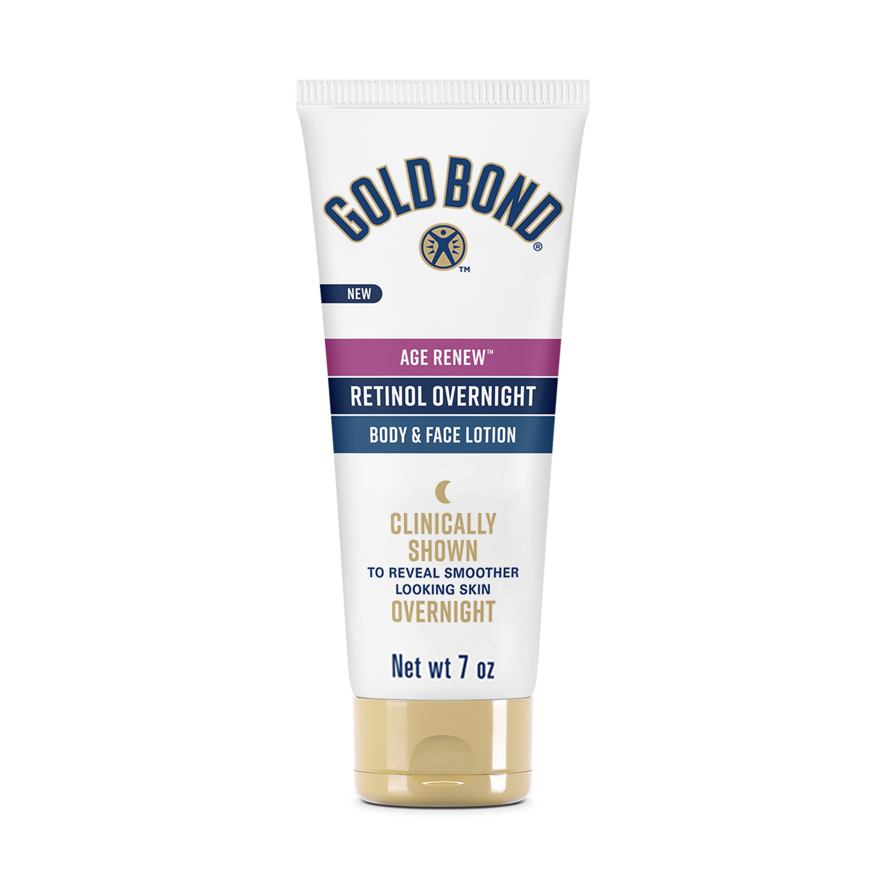 Gold Bond Age Renew Retinol Overnight Body & Face Lotion, 7 oz, As Seen on TikTok Gold Bond