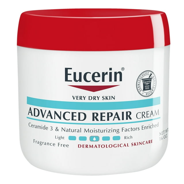 Eucerin Advanced Repair Body Cream, Fragrance Free, 16 oz Jar Eucerin