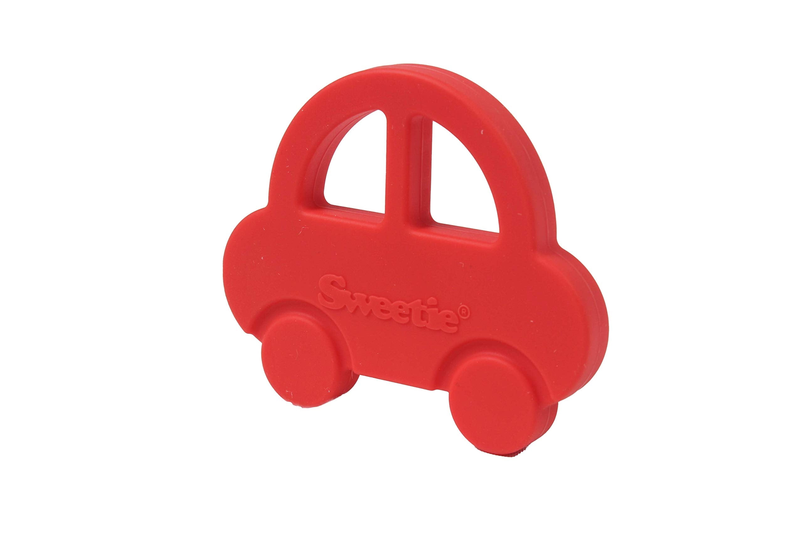 Sweetie Teether Teething Car Toys Silicone Teething for Babies Silicone for Baby Teething (Red) Sweetie