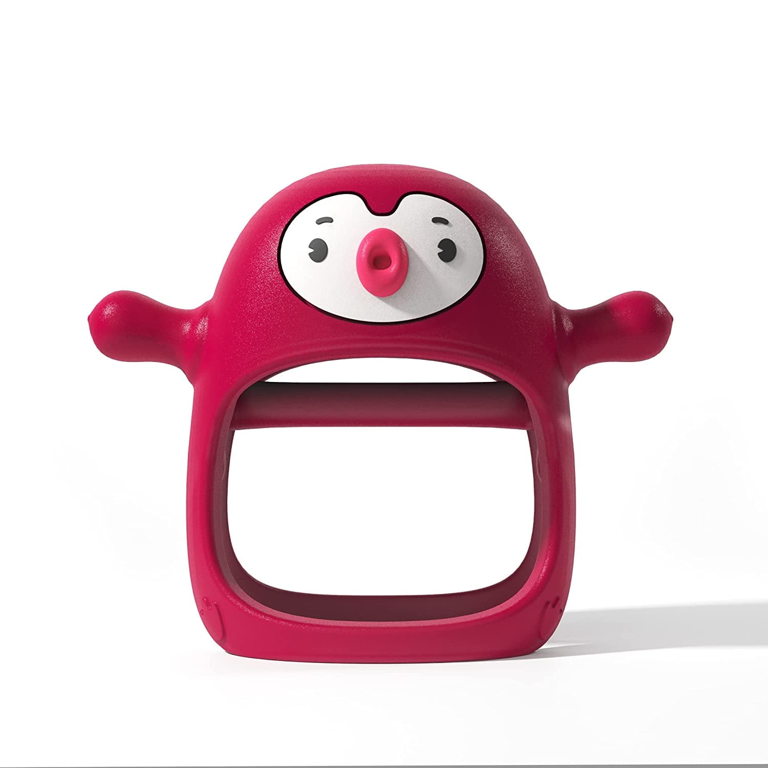 Smily Mia Penguin Buddy Silicone Wearable Teether - Chimney Red Smily Mia