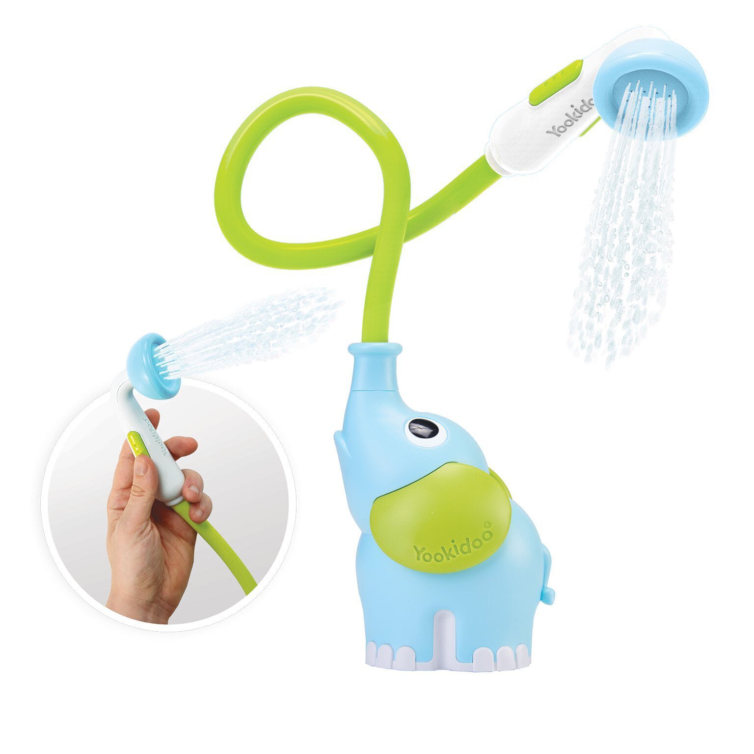 Yookidoo Elephant Baby Shower™ - Blue Elephant Water Pump and Trunk Spout Rinser - for Newborn Babies in Tub Or Sink Visit the Yookidoo Store