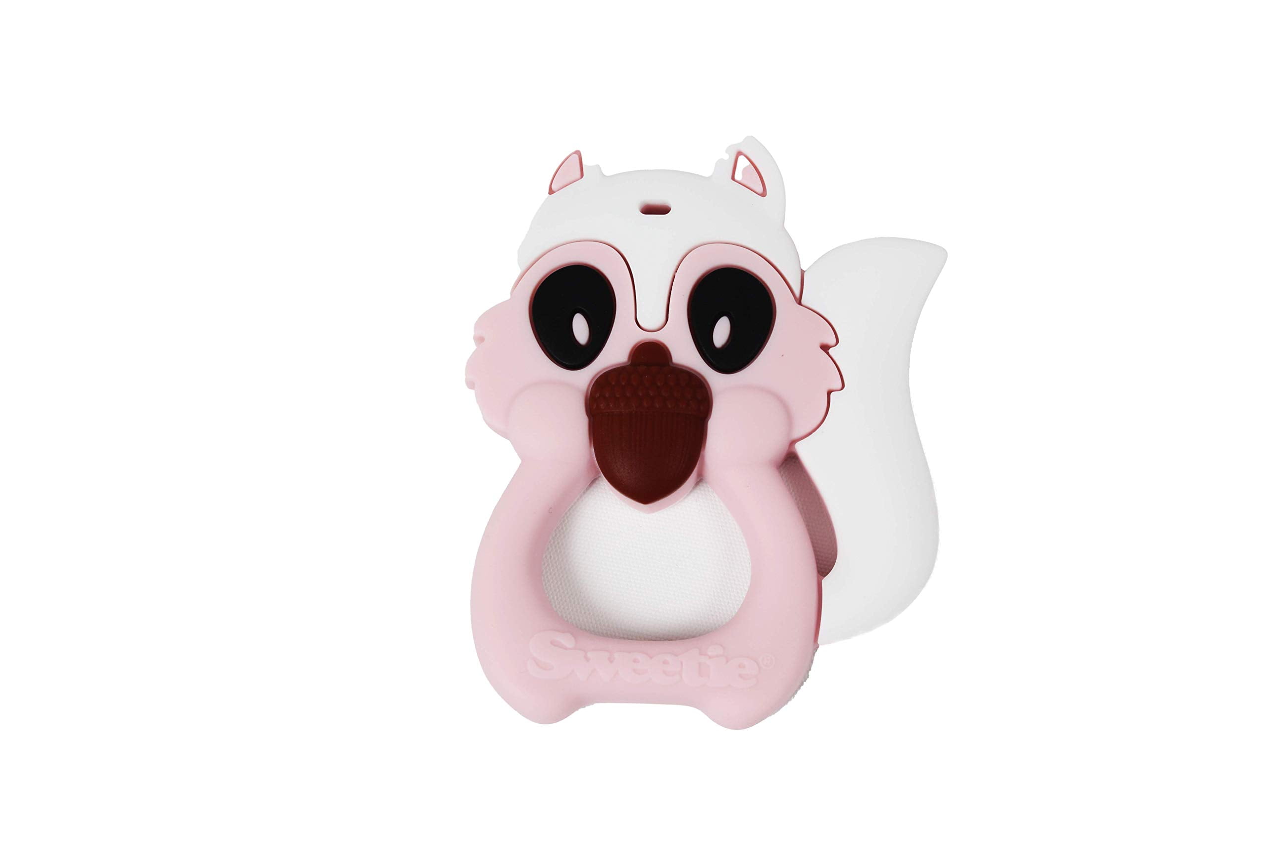 Sweetie TR032 Teether Teething Squirrel Toys Silicone Teething for Babies Silicone for Baby Teething (Pink) Sweetie