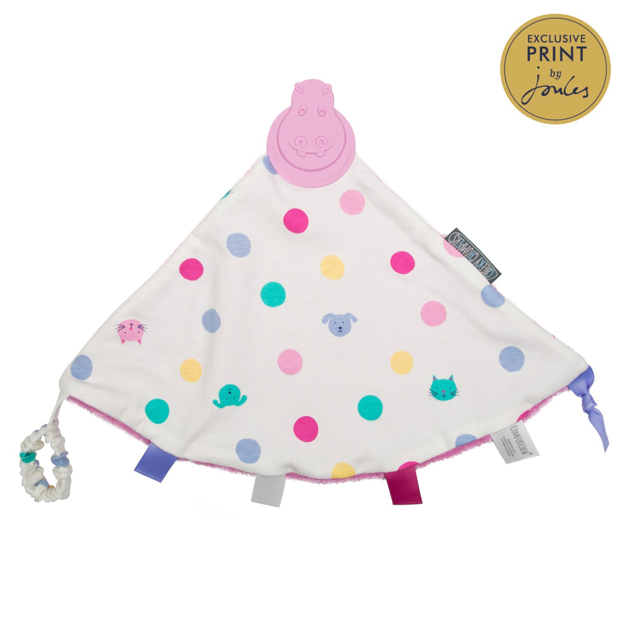 Cheeky Chompers Comfortchew Teething Blanket in Cat Dog Spot by Joules Designs Cheeky Chompers