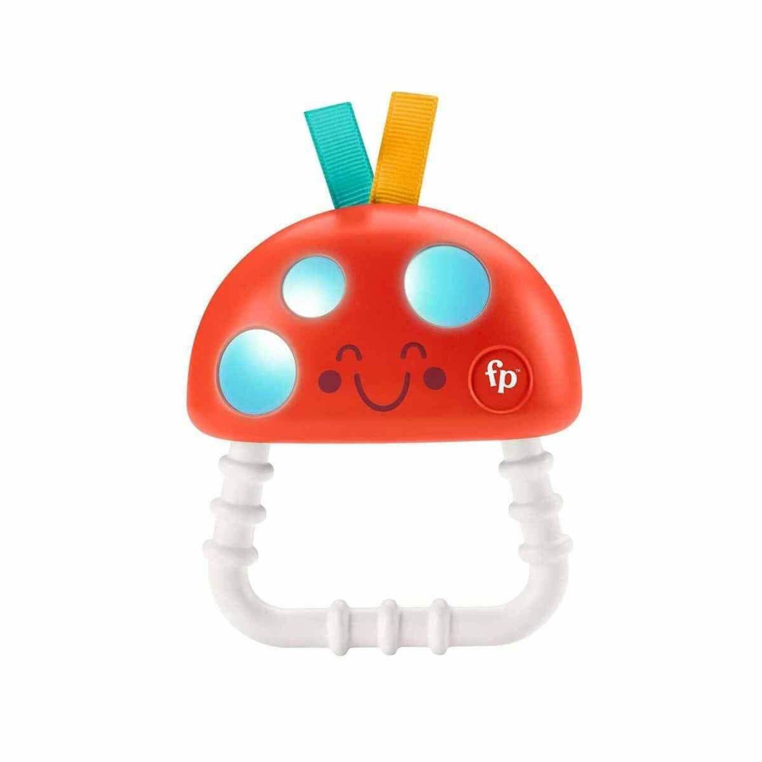 Fisher-Price Teethe ‘n Glow Mushroom Light-up Infant Rattle and Silicone Teething Toy, Unisex Visit the Fisher-Price Store