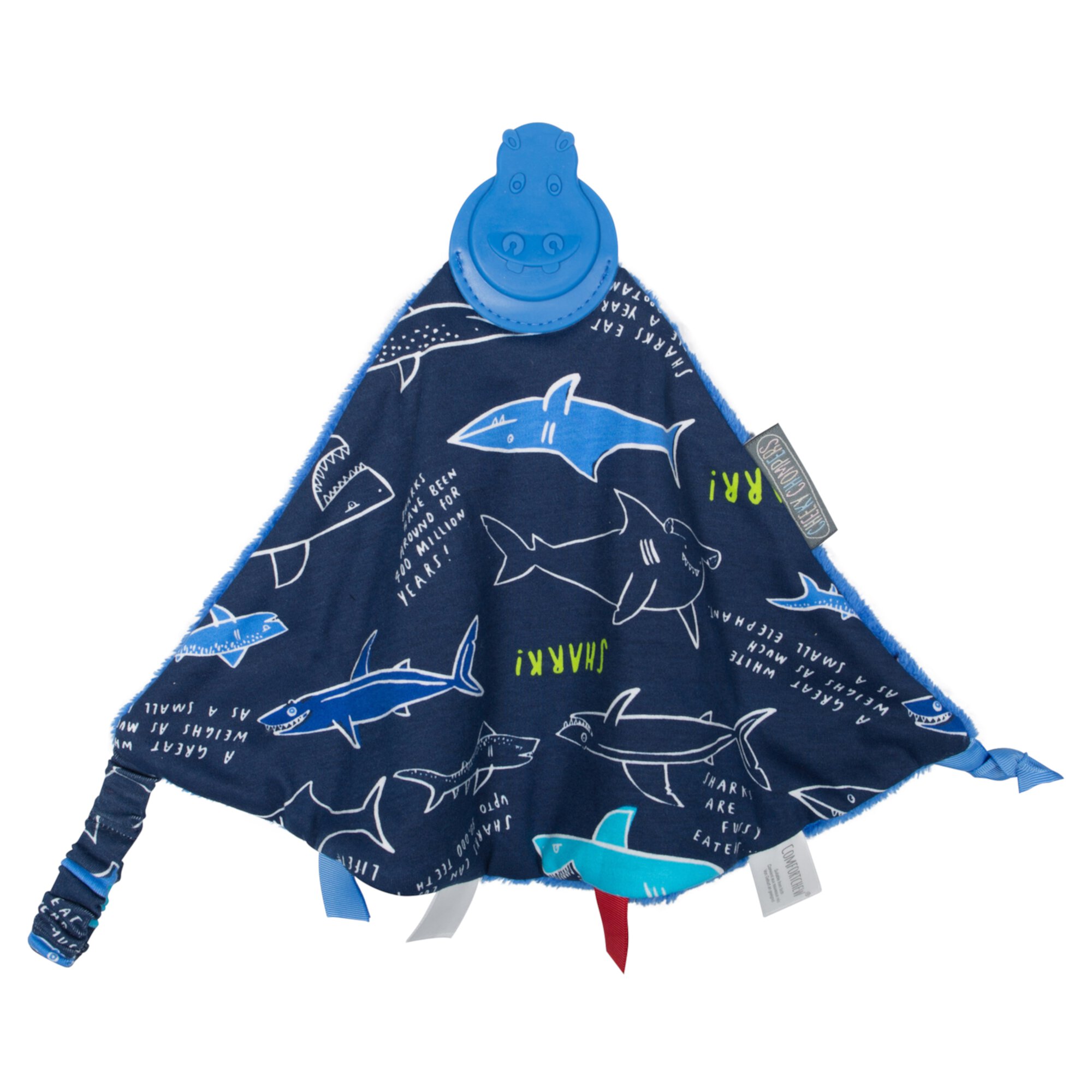 Cheeky Chompers Comfortchew Teething Blanket in Sharks by Joules Designs Cheeky Chompers