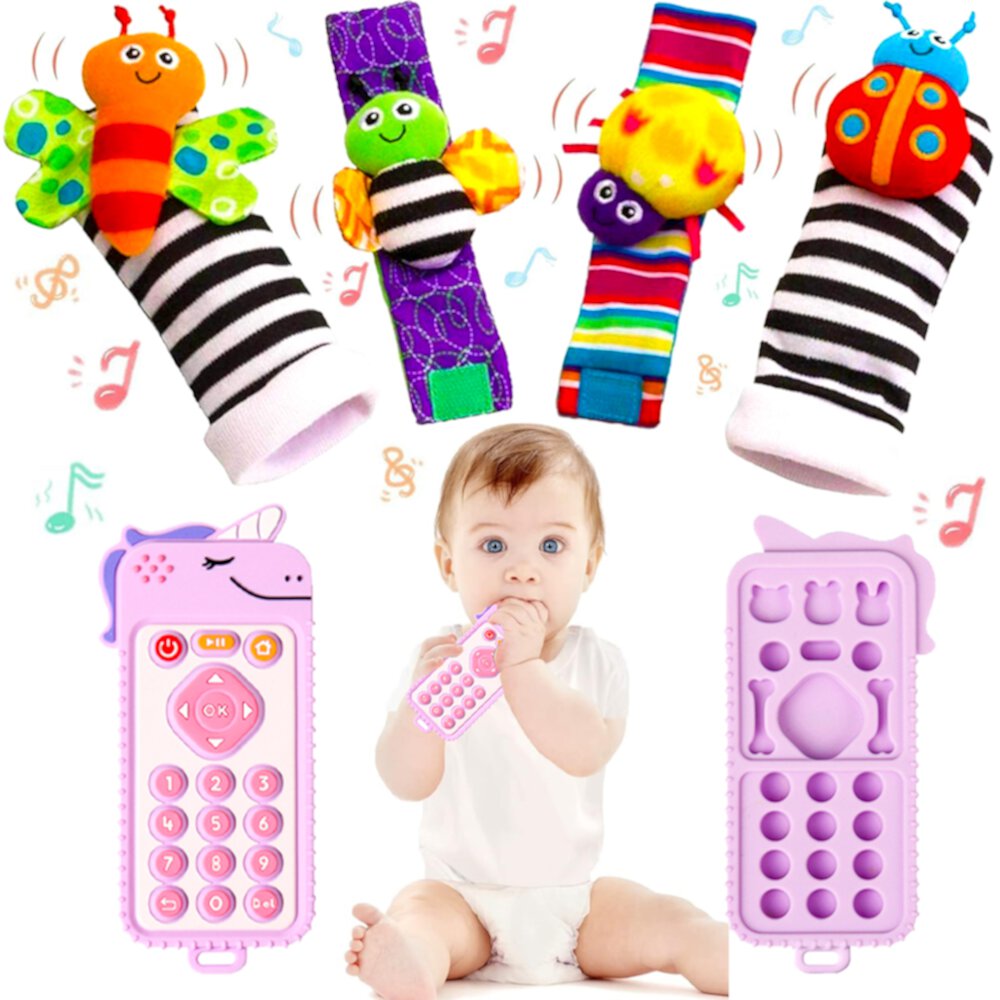 Newborn Toys 0 3 4 5 6 Months, Baby Toys 0-6 Months, Infant Toys Rattle Toys for Babies 0 3 6 9 Months,Newborn Sensory Toy for Boys Girls Baby Gift Suorfoxs