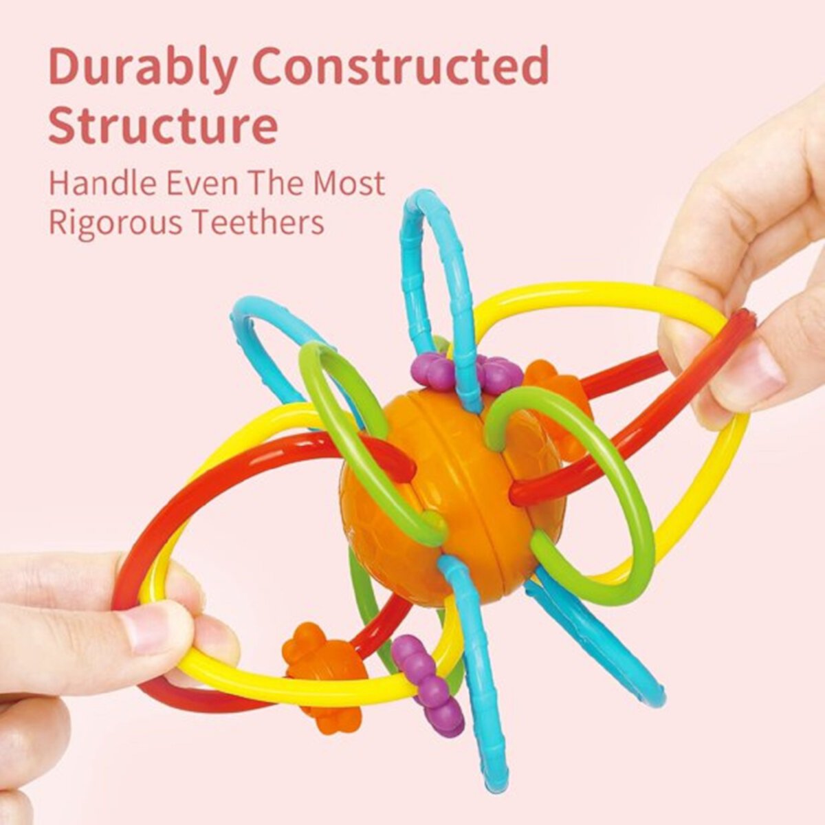 Baby Teething Toys 0-6 Months - Silicone Sensory Rattle Rings Toy for 6 to 12 Month Old Newborn and Infant ZHANGHENG