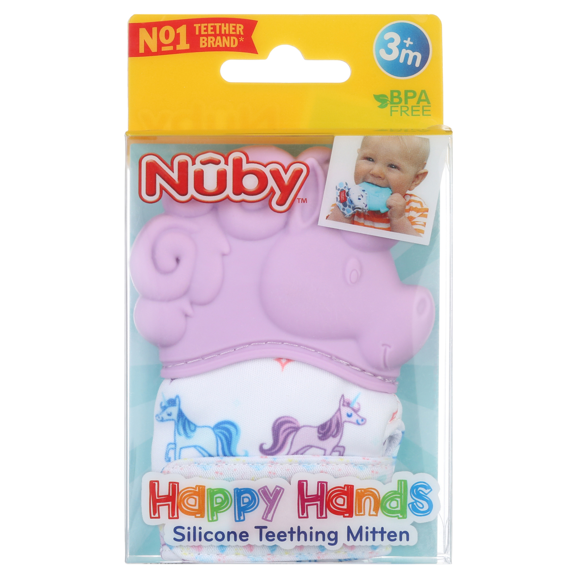 Nuby 3d Teething Mitten Unicorn NUBY