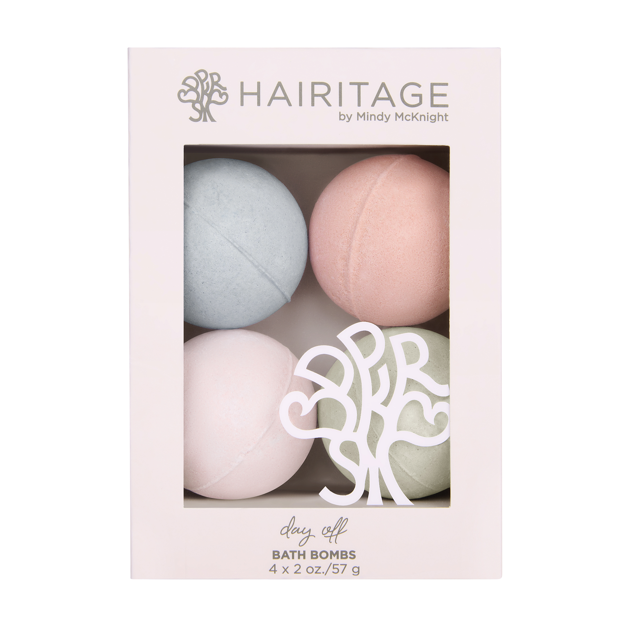 Hairitage Day Off Bath Bombs (Assorted Pack of 4), 2 oz. Hairitage