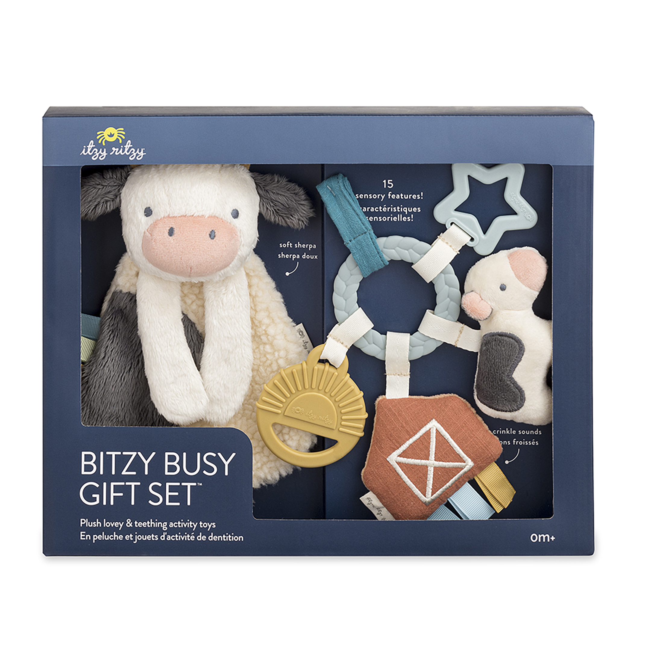 Itzy Ritzy Bitzy Busy Toy & Teether Unisex Gift Set - Farm 0m+ Multi Color Itzy Ritzy