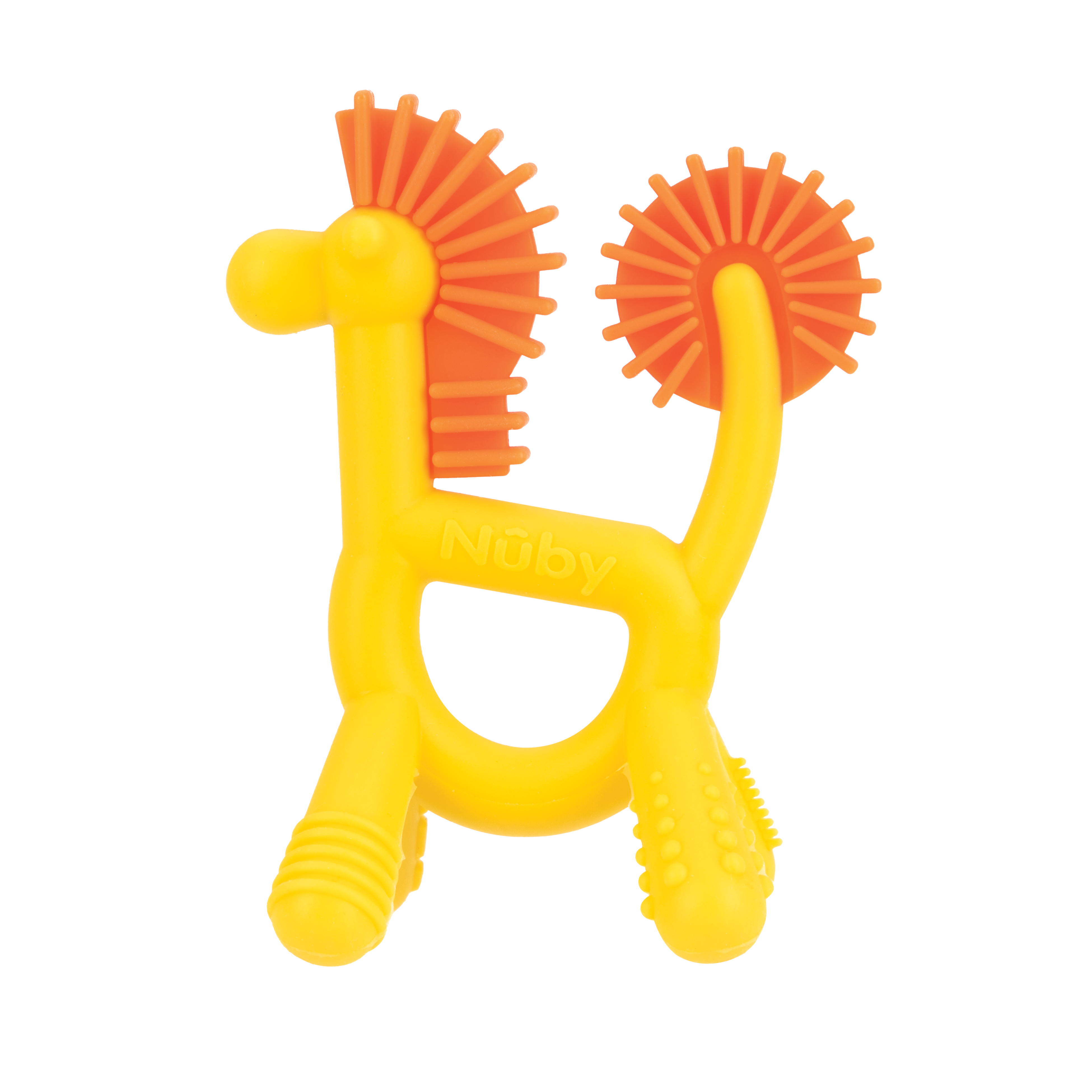 Nuby Geo Zoos Massaging Teether for Babies, Giraffe Design NUBY