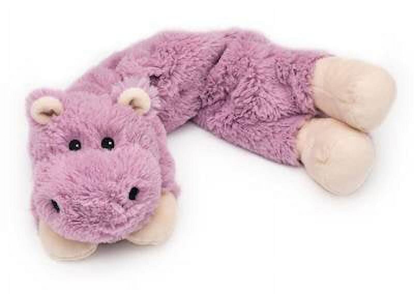 HIPPO Animal Neck Wrap Cozy Plush Heatable Lavender Scented Warmies