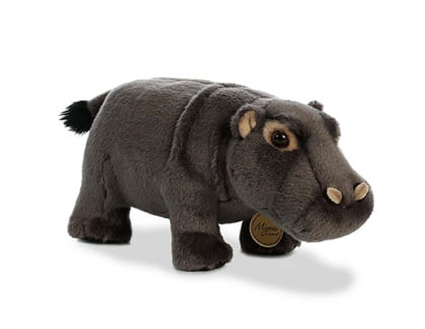 Aurora - Medium Gray Miyoni - 10.5" Hippopotamus - Realistic Stuffed Animal Aurora