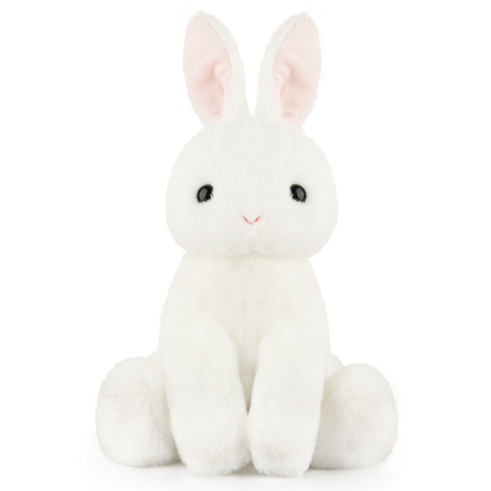 WEIGEDU White Soft Rabbit Easter Bunny Stuffed Animals Plush Toy with faux fur, 17.3 inches Weigedu