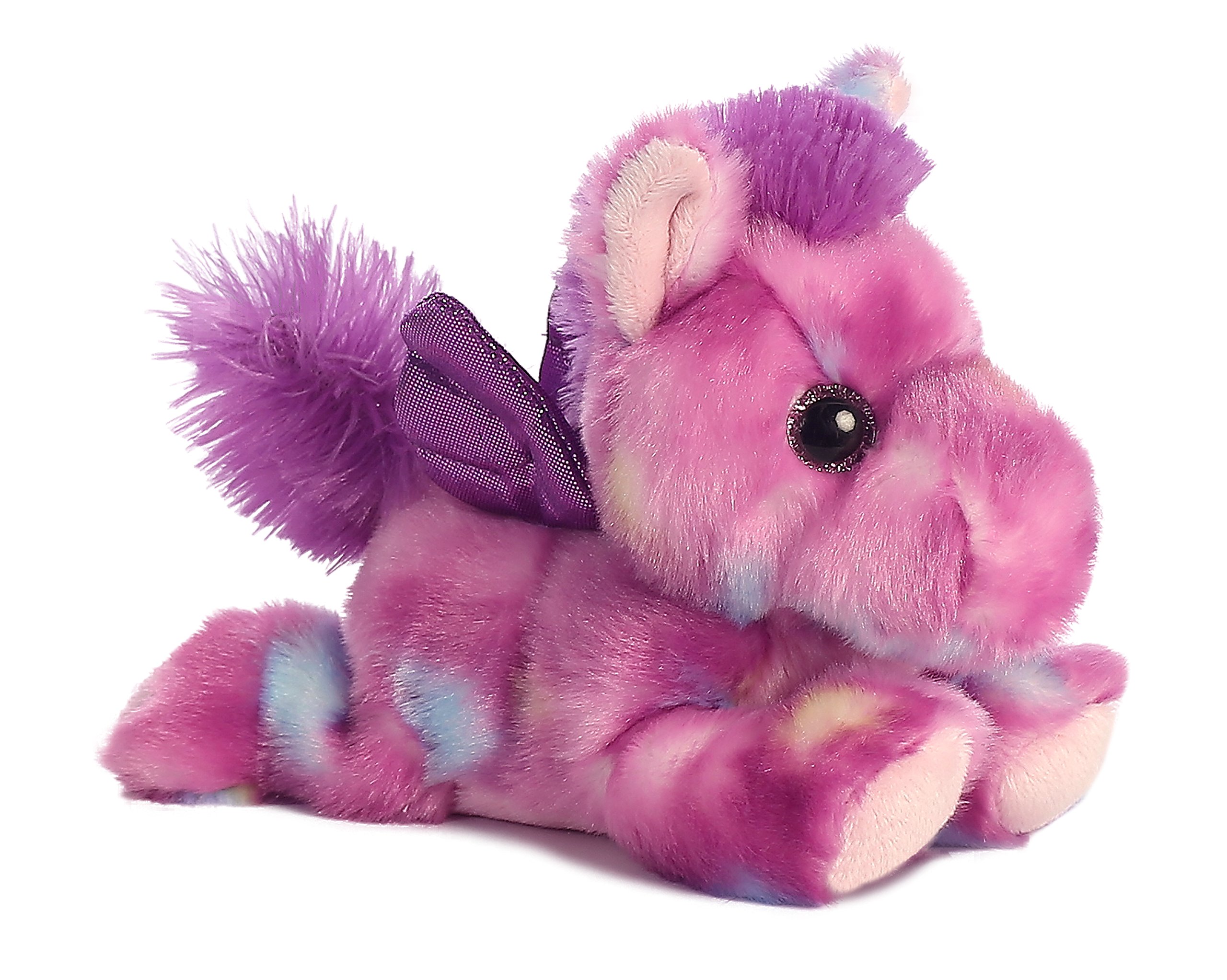 Aurora - Small Purple Bright Fancies - 7" Tutti Frutti Pegasus - Vibrant Stuffed Animal Aurora