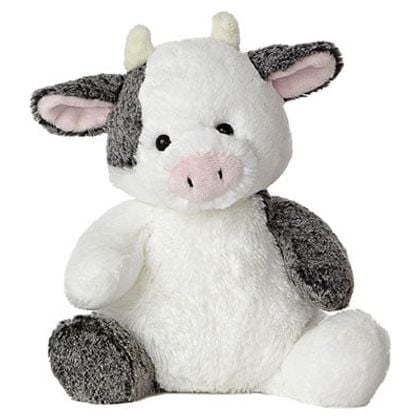 Aurora - Medium White Sweet & Softer - 12" Clementine Cow - Snuggly Stuffed Animal Aurora