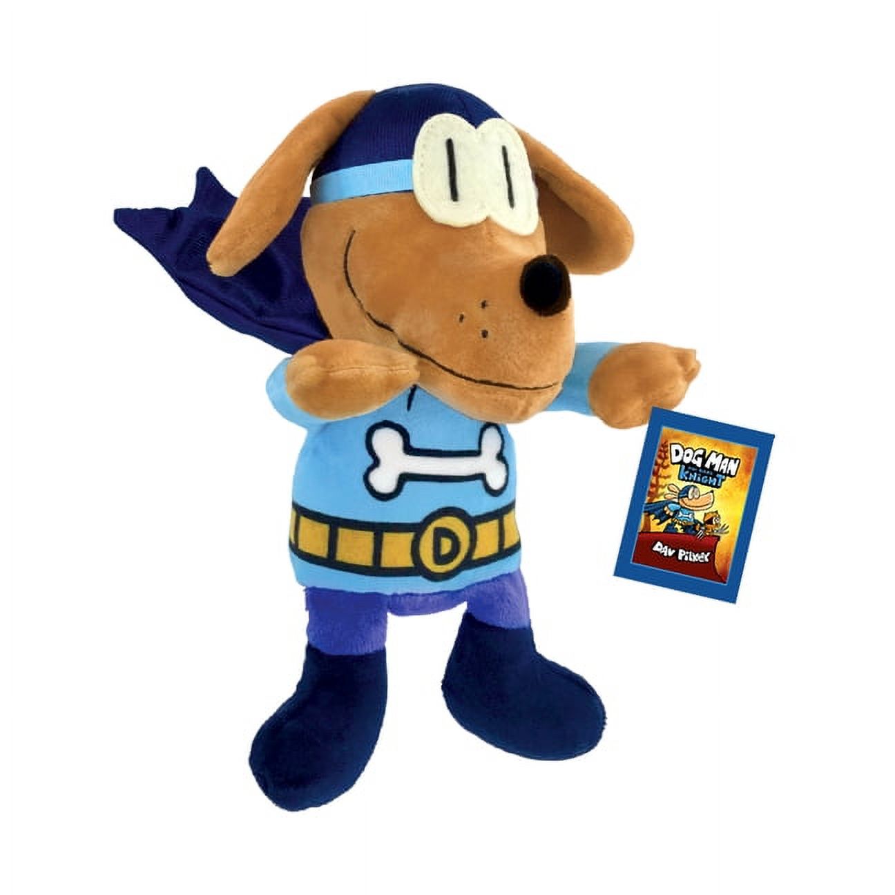 MerryMakers Dog Man Bark Knight Plush Toy, 9-Inch, based on the graphic novel book series by Dav Pilkey Klutz