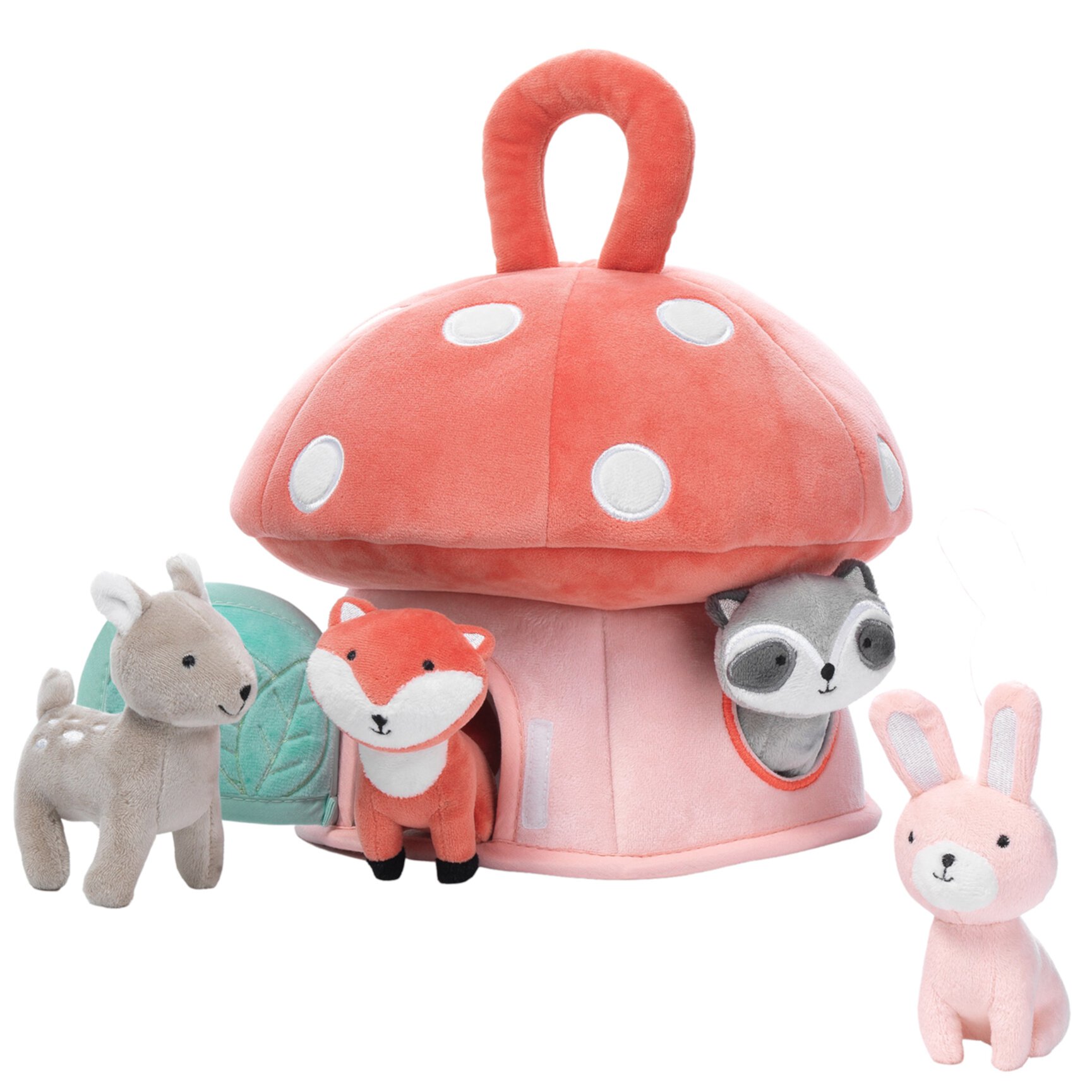 Lambs & Ivy Interactive Plush Mushroom House with Stuffed Animal Toys Lambs & Ivy