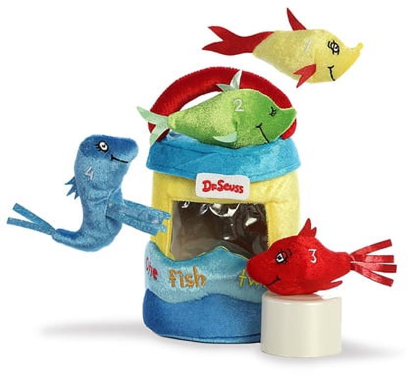 Aurora - Small Multicolor Dr. Seuss - 8" Dr. Seuss Fish Playset - Whimsical Stuffed Animal Aurora