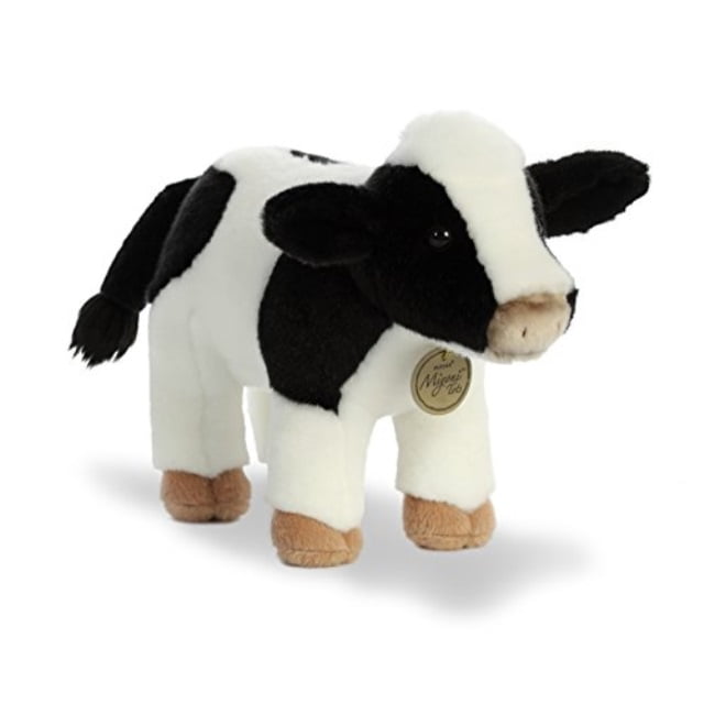 Aurora - Medium White Miyoni Tots - 11" Holstein Calf - Adorable Stuffed Animal Aurora GB