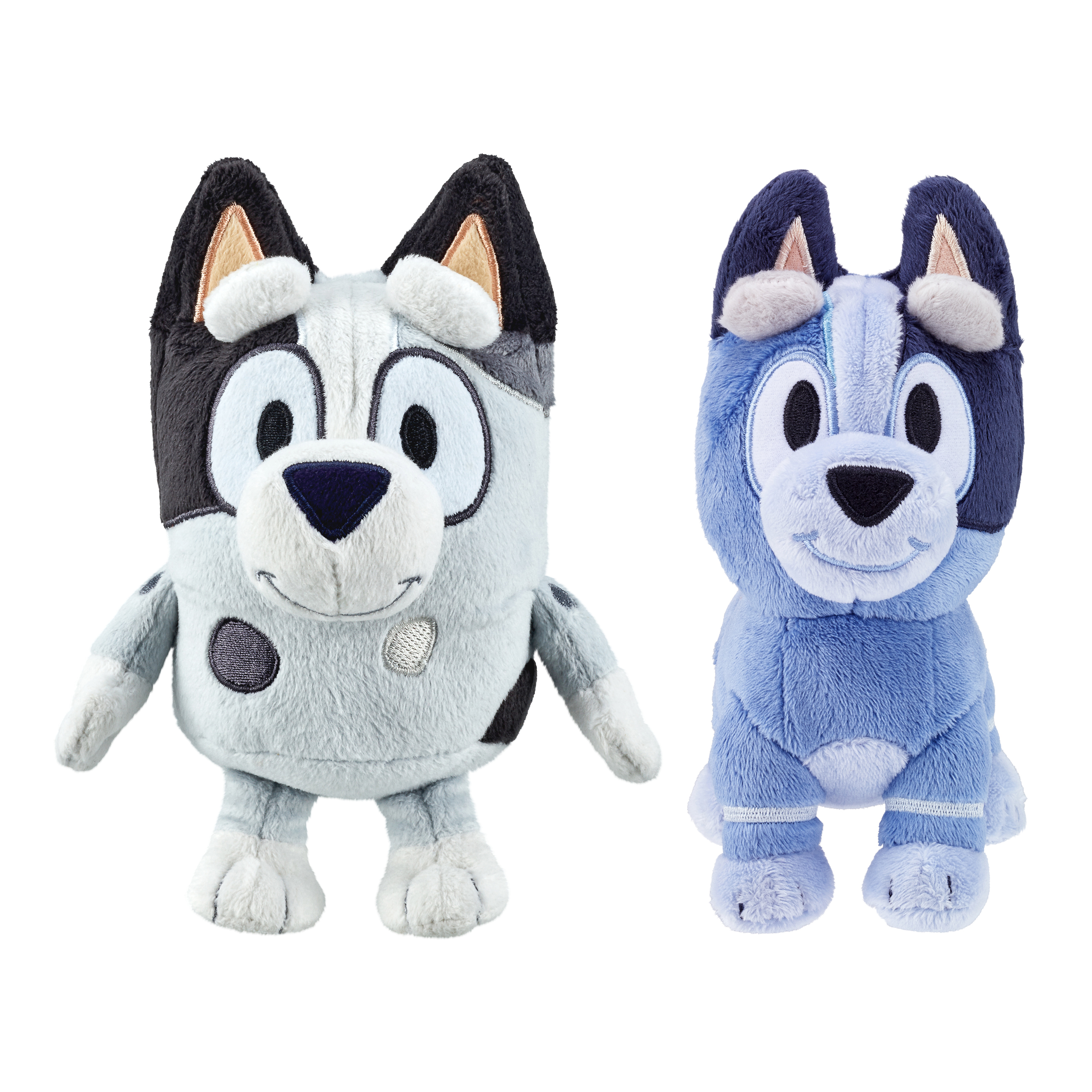 Bluey's cousins 8 Inch Muffin plush and 7.5 Inch Socks plush toys bundle, Ages 3+ Bluey