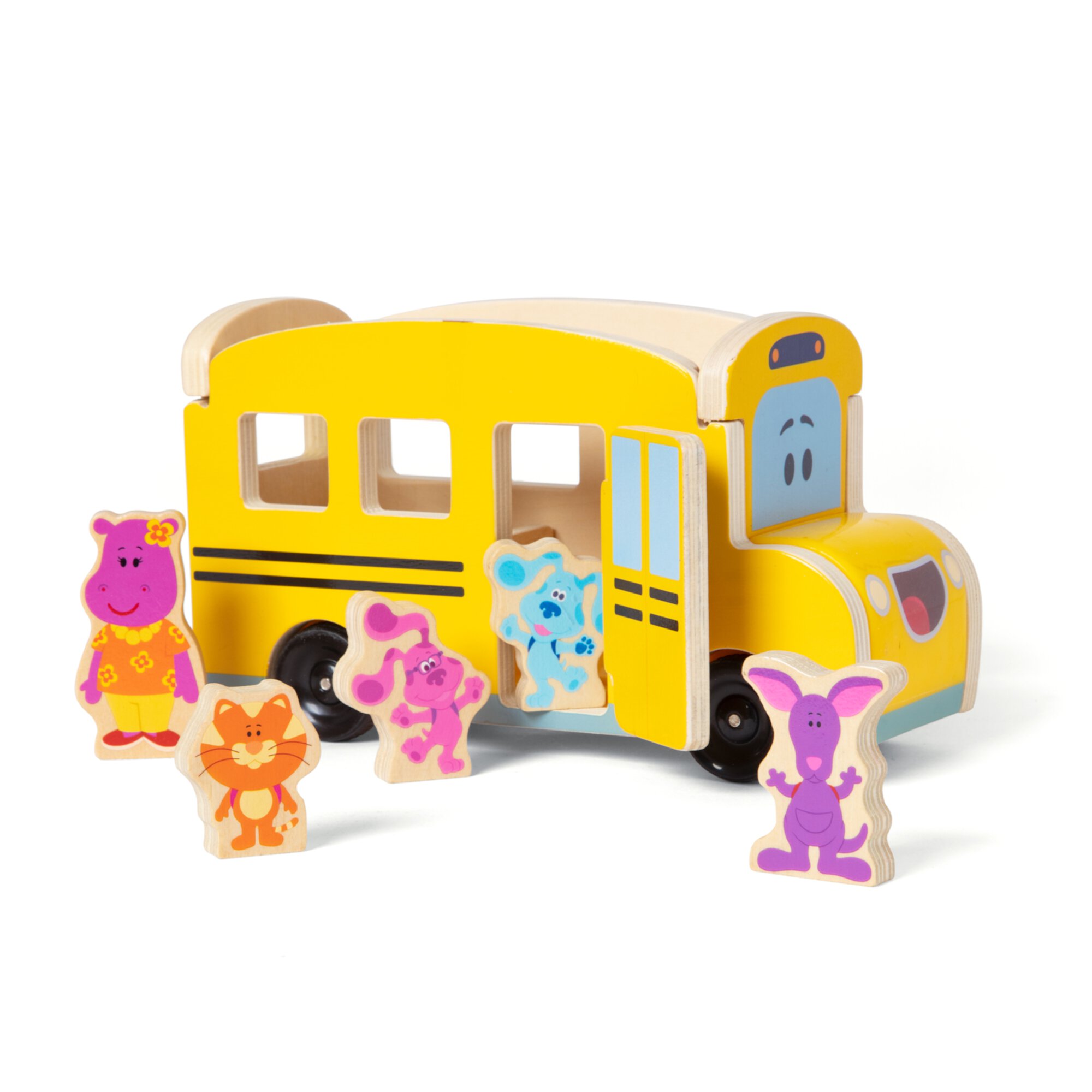 Melissa & Doug Blues Clues & You Wooden Pull-Back School Bus Melissa & Doug