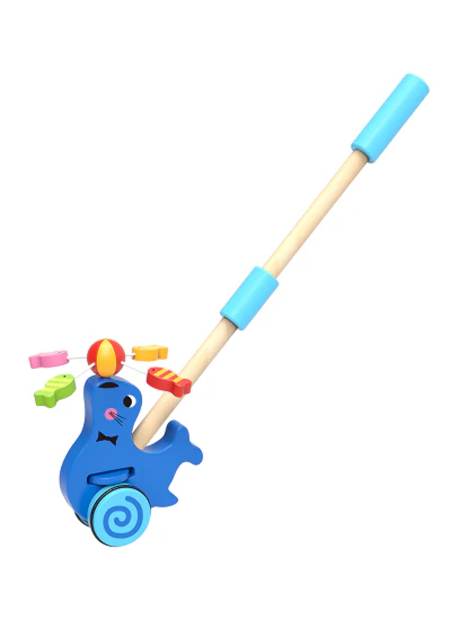 Toysters Push Along Toddler Walking Seal | Wood Stand Up Push and Pull Animal Walker Toys | Gifts for Boys and Girls 1 Year Old and Up TOYSTER'S