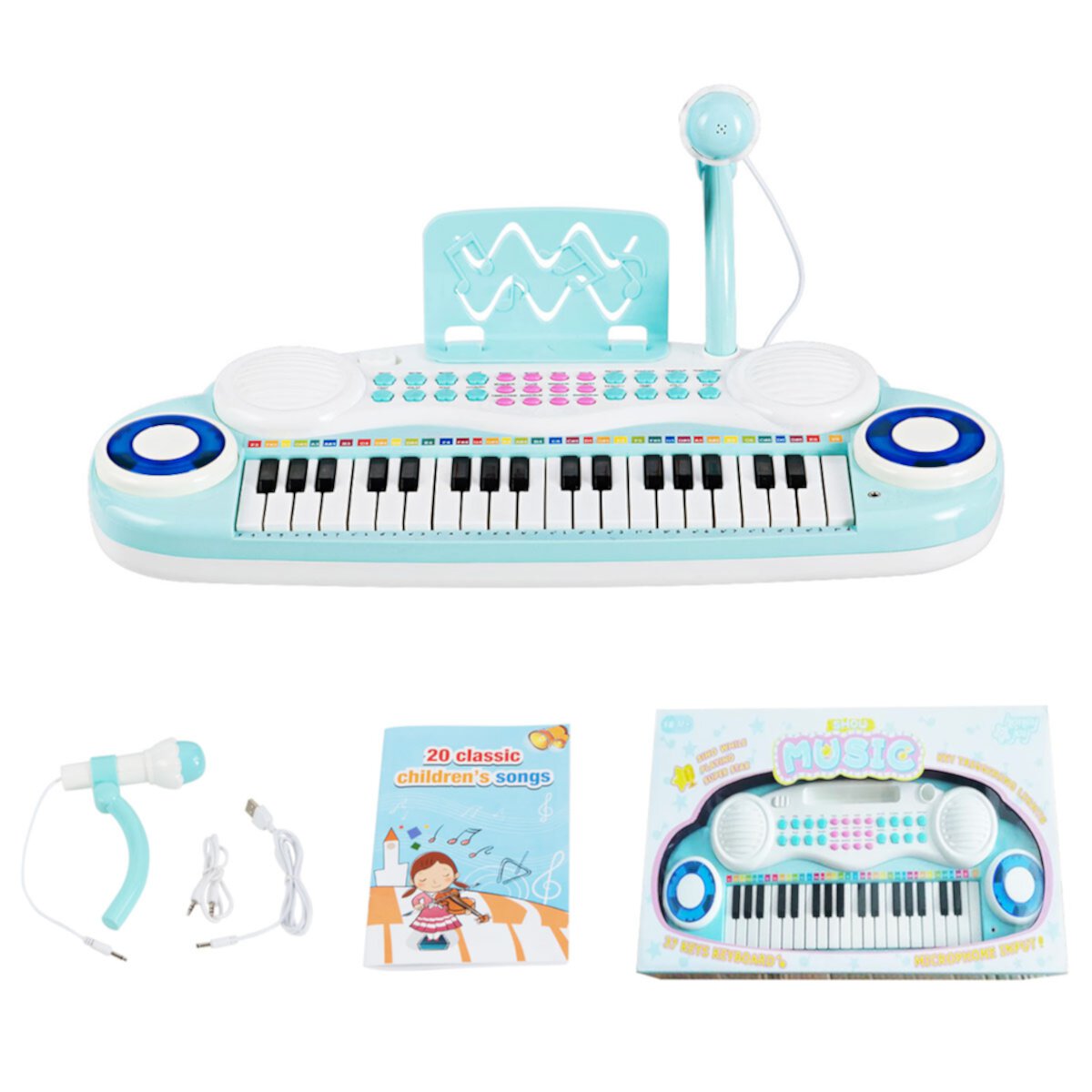 Costway 37-Key Toy Keyboard Piano Electronic Musical Instrument Blue Visit the Costway Store