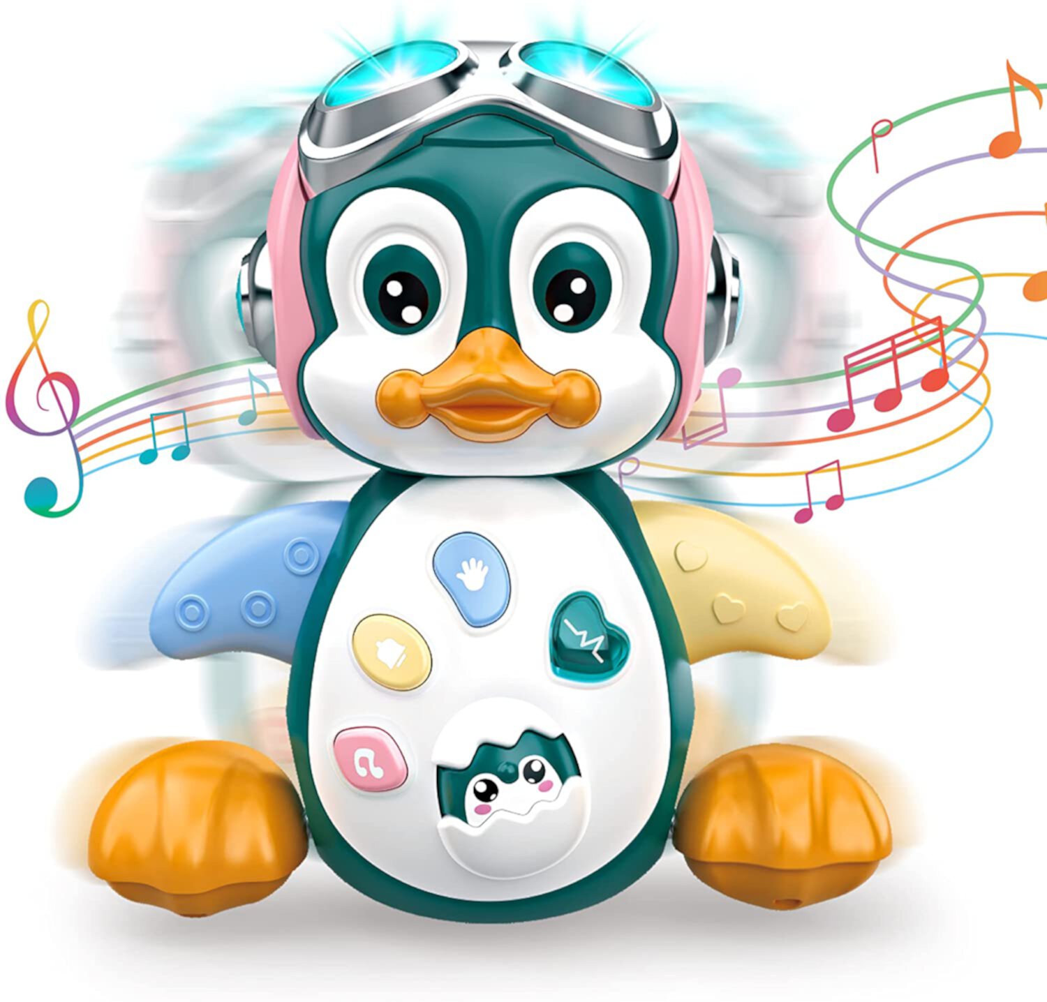 Vanmor Baby Musical Crawling Toys Penguin, Baby Toys 6 to 12 Months Infant Learning Moving Walking Dancing Toy with Music & Lights for 1 Year Old Toddler Boy Girl Birthday Gifts Vanmor