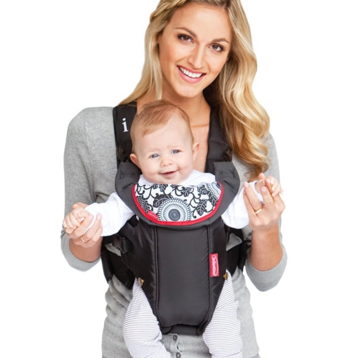 Infantino Swift Classic Baby Carrier with Wonder Cover Bib, Unisex 8-25 lbs, 2-Position, Black Visit the Infantino Store