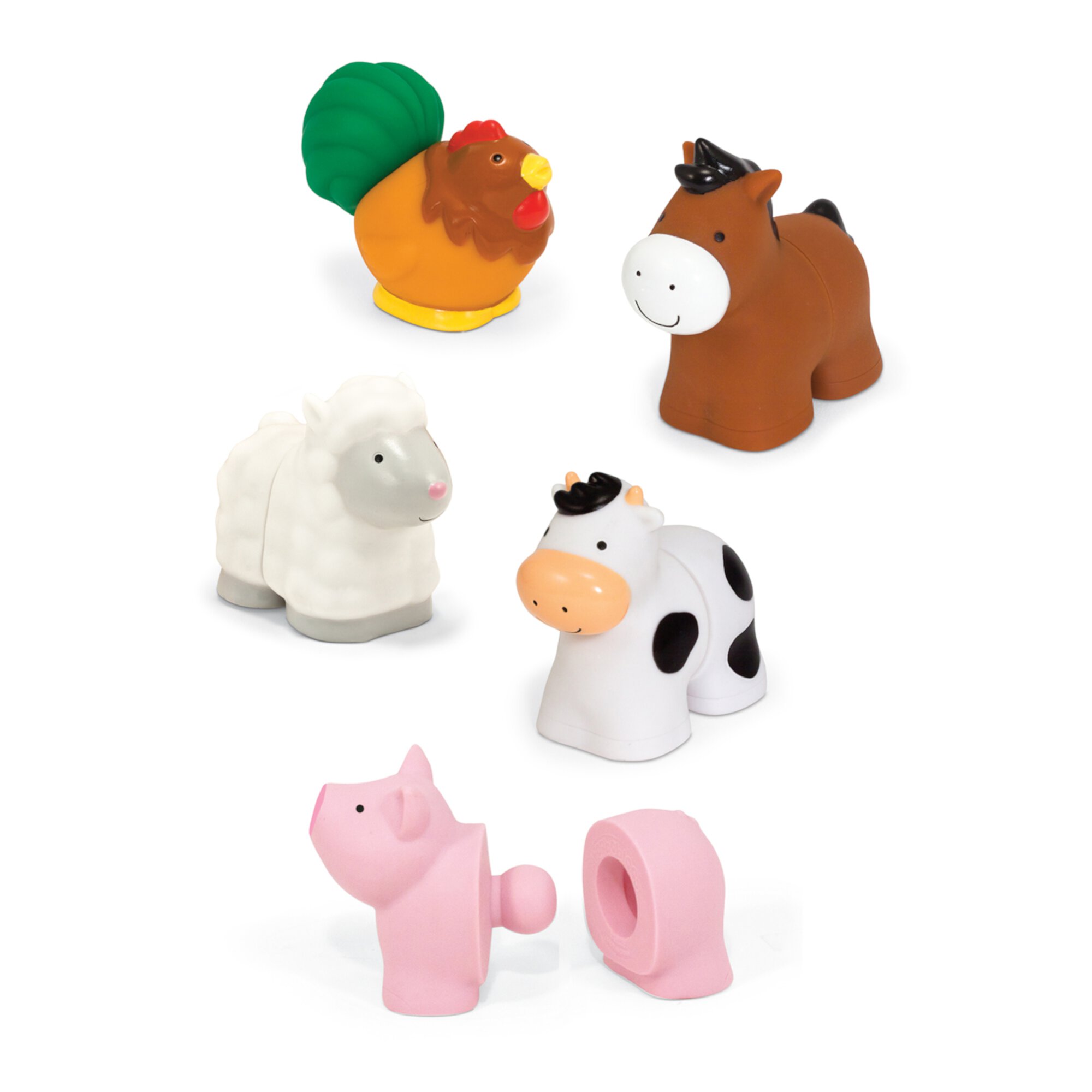 Melissa & Doug Pop Blocs Farm Animals Educational Baby Toy - 10 Linkable Pieces Melissa & Doug