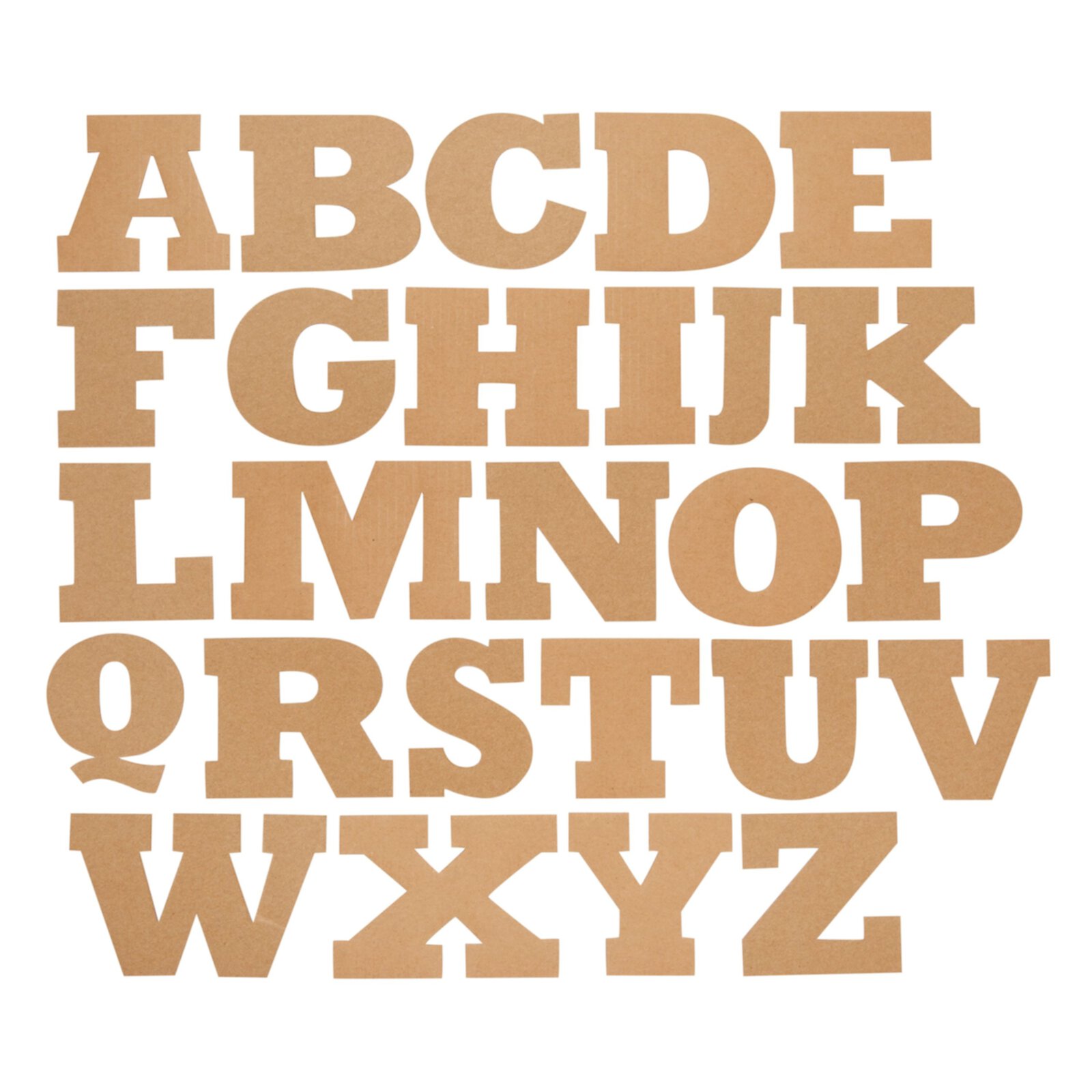 104 Piece Unfinished Cardboard Alphabet Letters for DIY Crafts, Classrooms Projects (3x3 In) Juvale