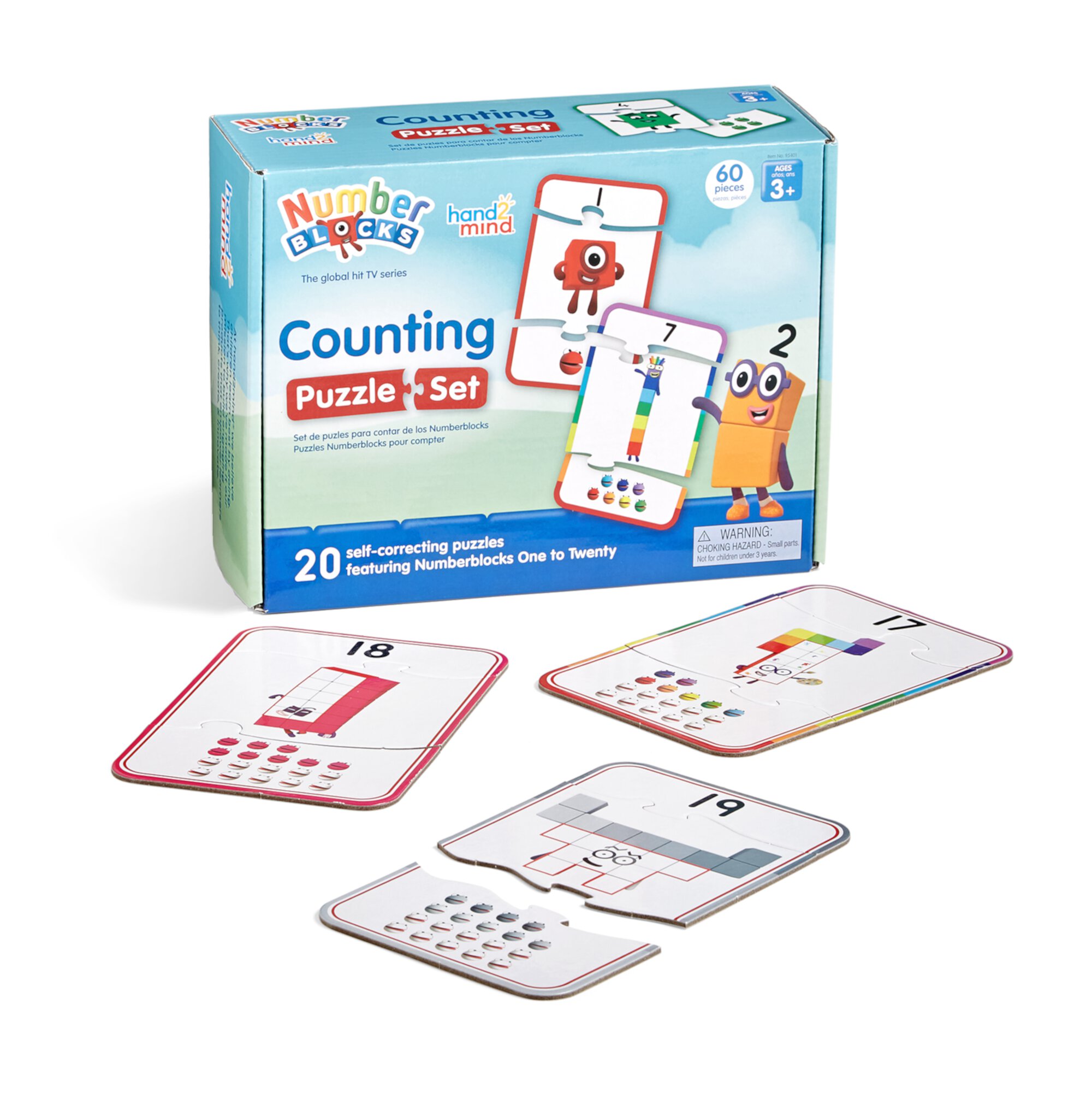 hand2mind Numberblocks® Counting Puzzle Set, Counting Math Toys, Kids Matching Game Hand2mind