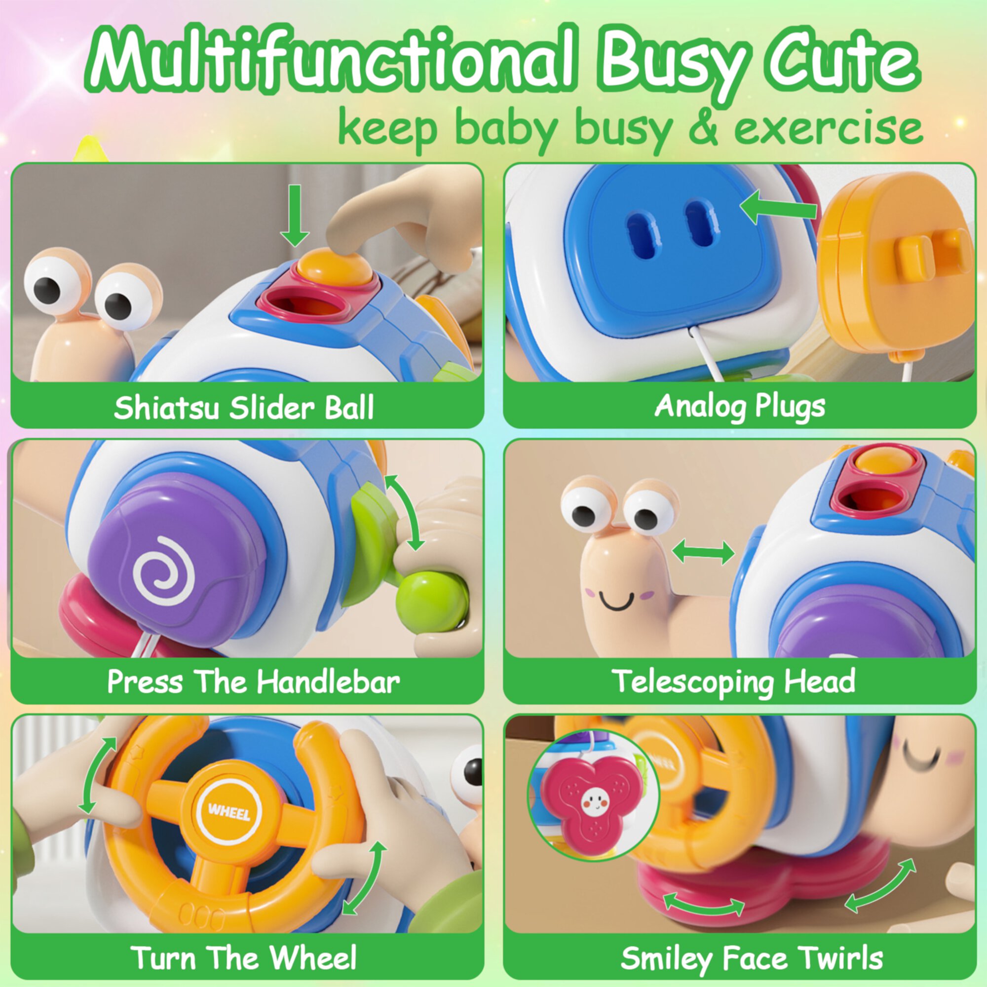 Baby Toys for 6 to 12 Months, Busy Cube for Toddlers 1-3, Montessori Sensory Activities Busy Board, Travel Toys Educational Learning ANTIC DUCK