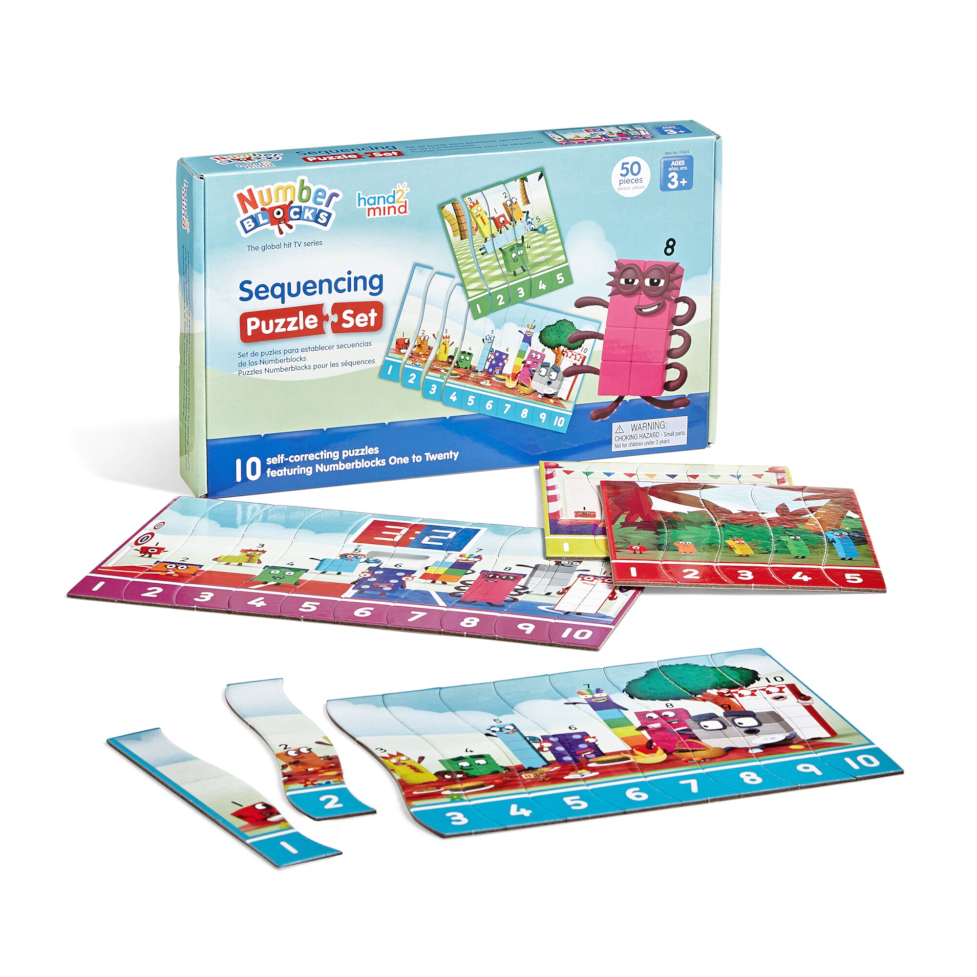 hand2mind Numberblocks® Sequencing Puzzle Set, Sequencing Number Puzzles, Math Puzzles Hand2mind