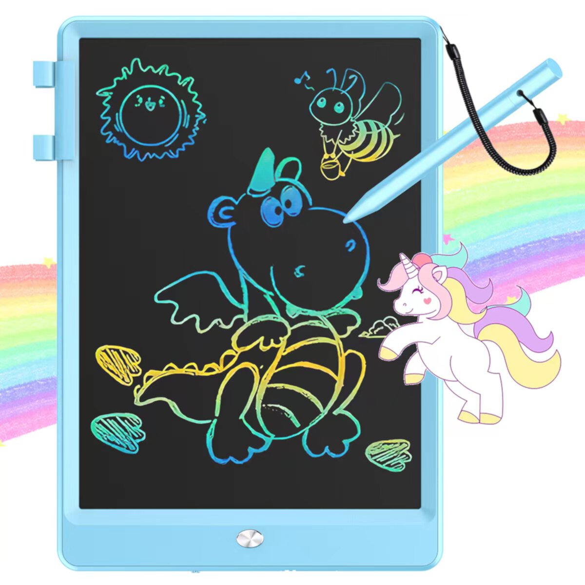 10 Inch LCD Writing Tablet, Colorful Toddler Doodle Board Drawing Tablet, Erasable Electronic Drawing Pads, Reusable Educational and Learning Drawing Tablet for Boys Girls 3 4 5 6 Years Old Xueyu