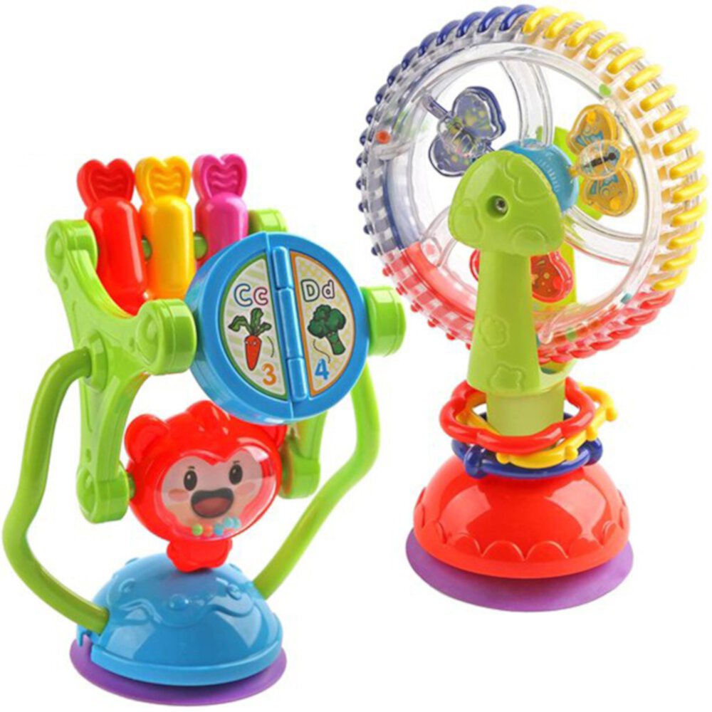 VATENIC Baby rattles-baby toys 6-12 months old, baby high chair toys with suction cups, baby rattle activity balls, rattles, grab and rotate, crawling educational toys VATENIC