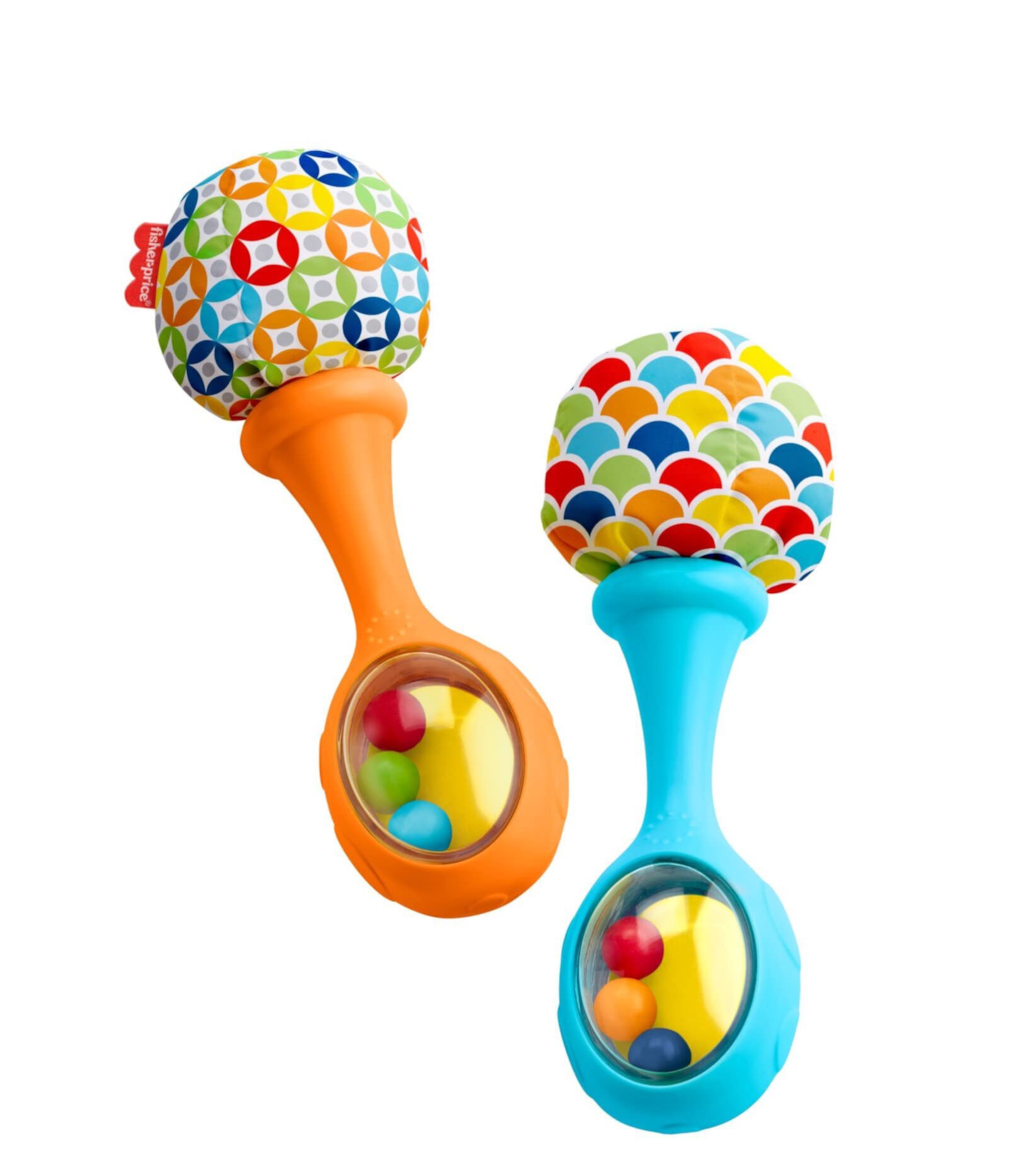 Fisher-Price Newborn Toys Rattle 'n Rock Maracas, Set of 2 Soft Musical Instruments for Babies 3+ Months, Blue & Orange Visit the Fisher-Price Store