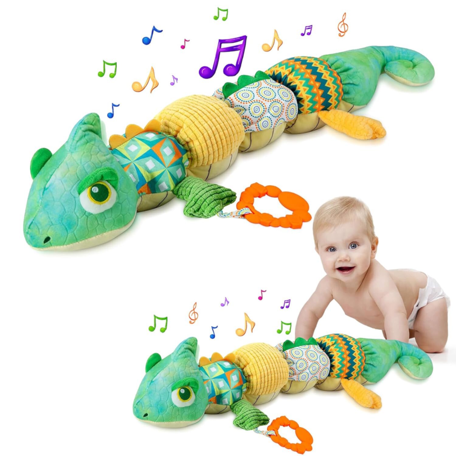 Juguetes para Bebés de 0 a 12 Meses, Juguete de Peluche Musical, Juguete Sensorial para Bebés, Tiempo de Barriga, Recién Nacido, Regalo de 0-3-6-12 Meses HANMUN