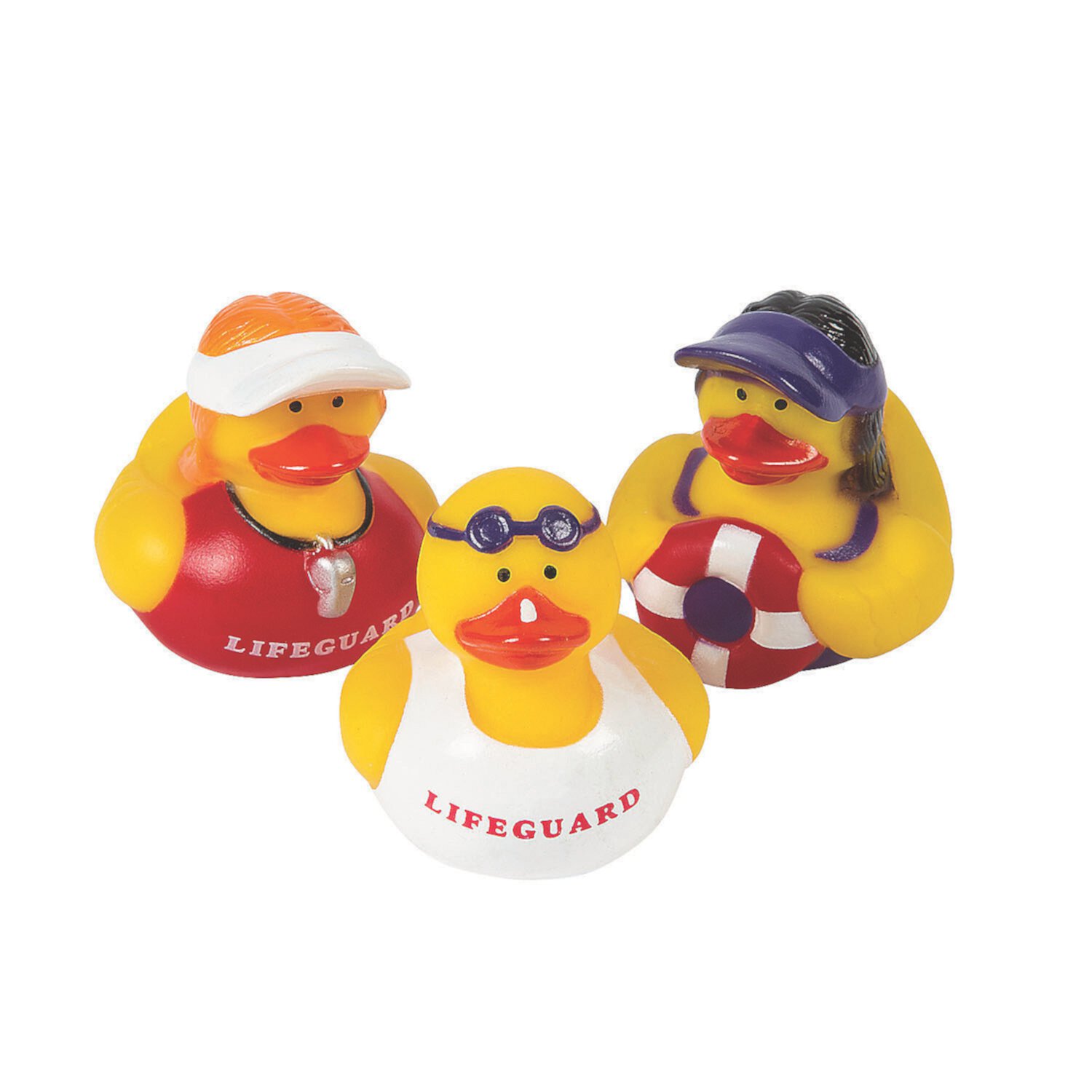 Lifeguard Rubber Ducks - Party Favors - 12 Pieces Fun Express