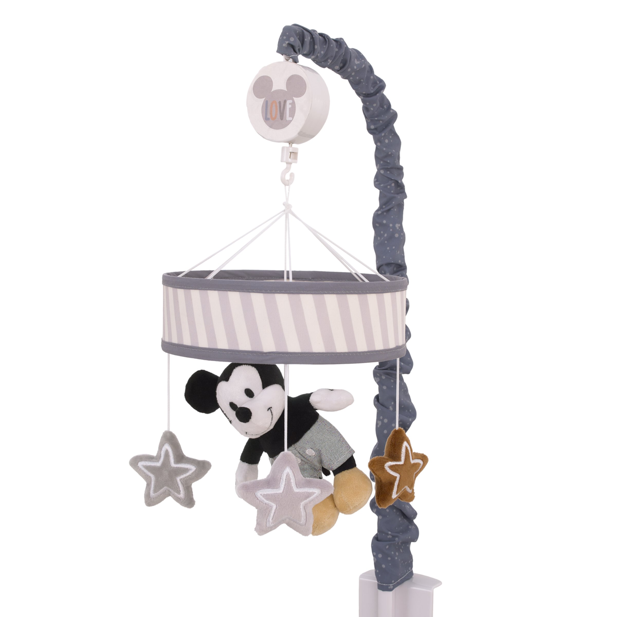 Disney Love Mickey Gray and White Plush Musical Mobile DISNEY BABY