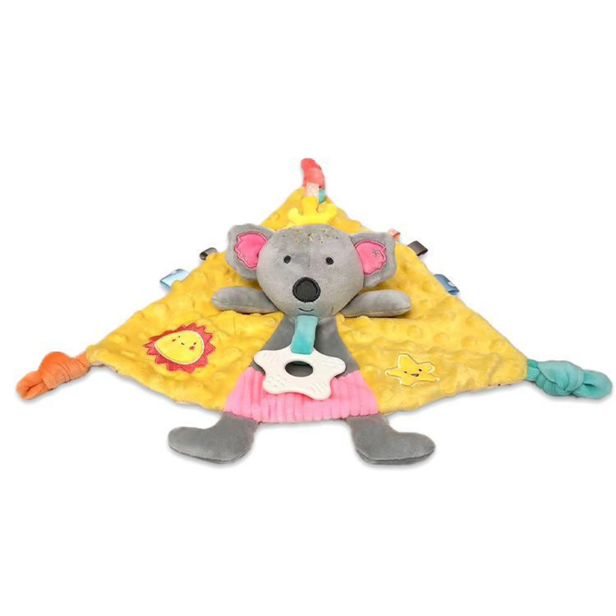 Wisolt Koala Security Blanket, Soft and Cute Baby Crib Toy, Yellow, 1 Piece Wisolt