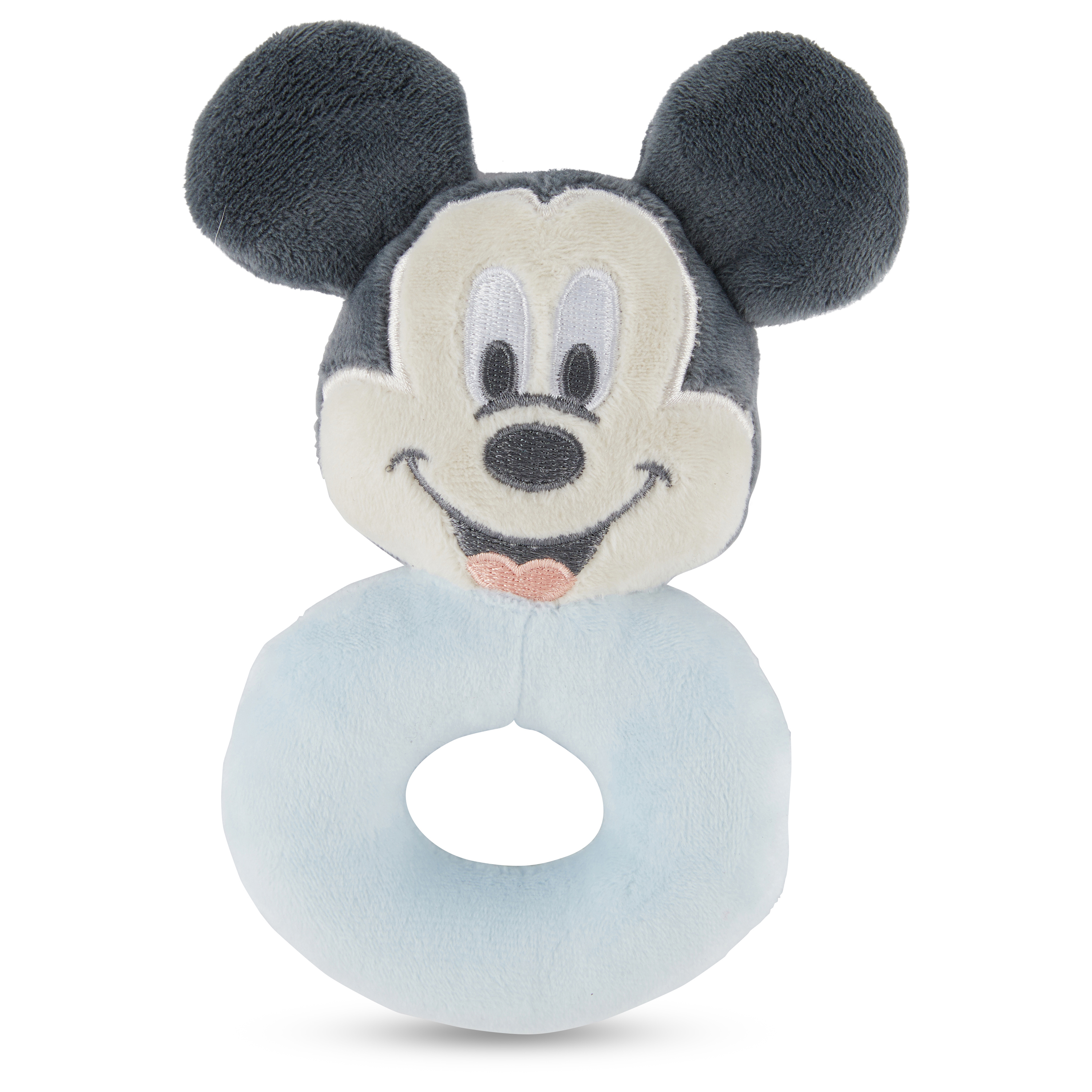 Disney Mickey Mouse Assorted Plush Lovie Rattle Set Pack of 2 - Soft and Cuddly Plush Material, Built-in Rattle for Sensory Stimulation, Vibrant Colors and Intricate Details Disney