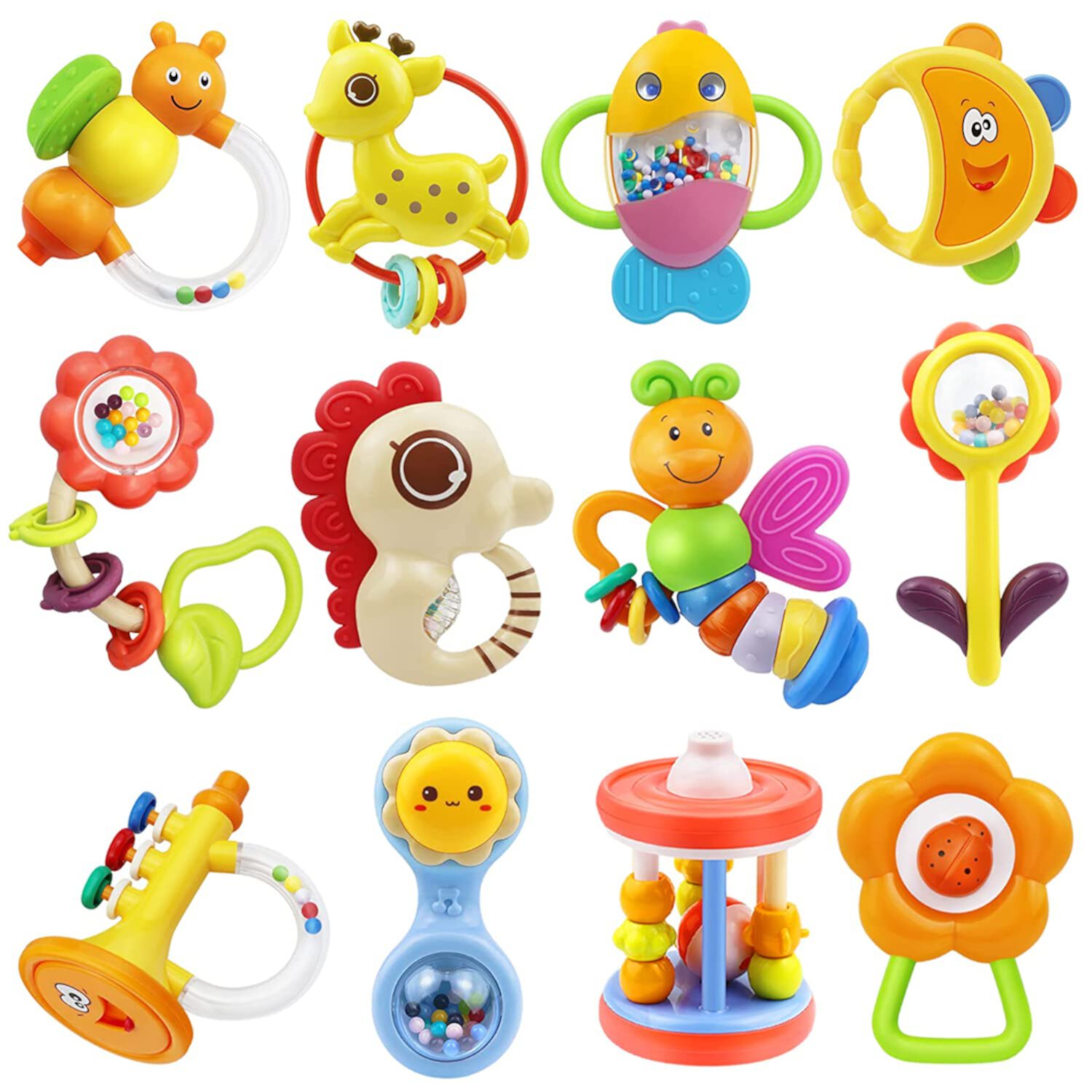 MOONTOY Baby Rattle Toys 3 6 Months, Sensory Toys for Babies, Teething Toys for Infants 0 12 Months, Newborn Toys Baby Girl Toys Infant Boy Toys 6 12 Months Baby Boy Girl Gifts Set Visit the MOONTOY Store