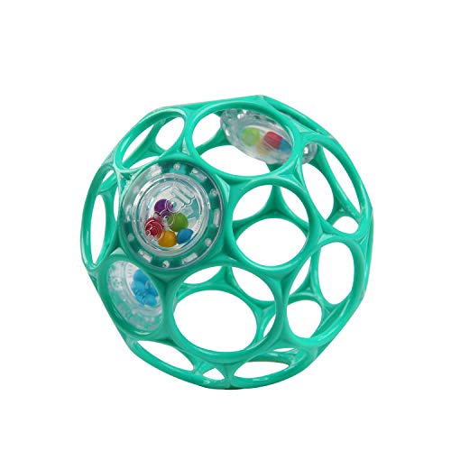 Bright Starts Oball Rattle Easy-Grasp Toy - Teal Bright Starts